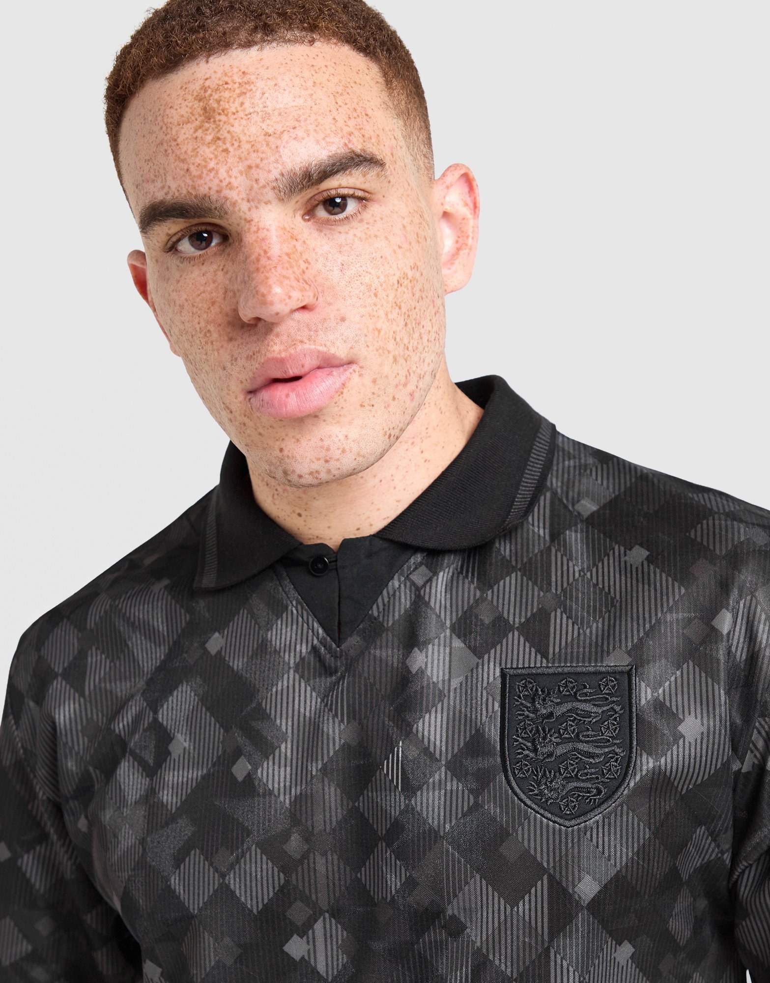 Score Draw England '90 Black-Out Retro Shirt