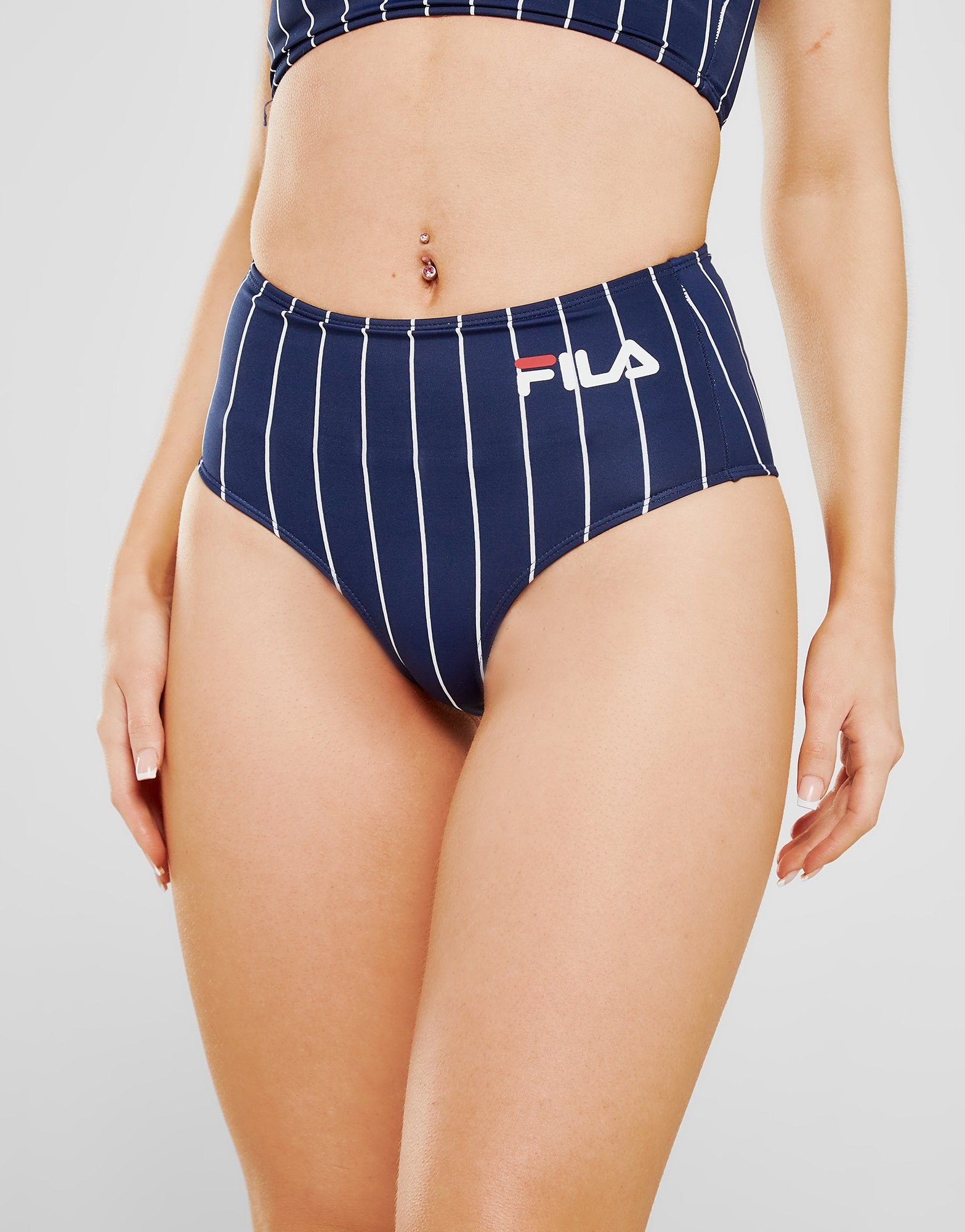 Fila Stripe High Waist Bikinihose