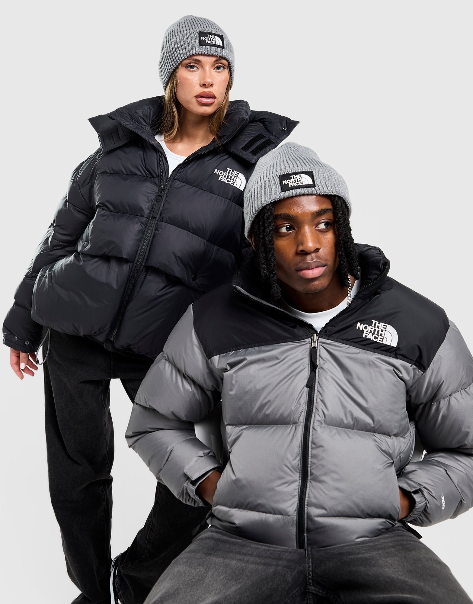 The North Face Logo Box Cuffed Beanie Mütze
