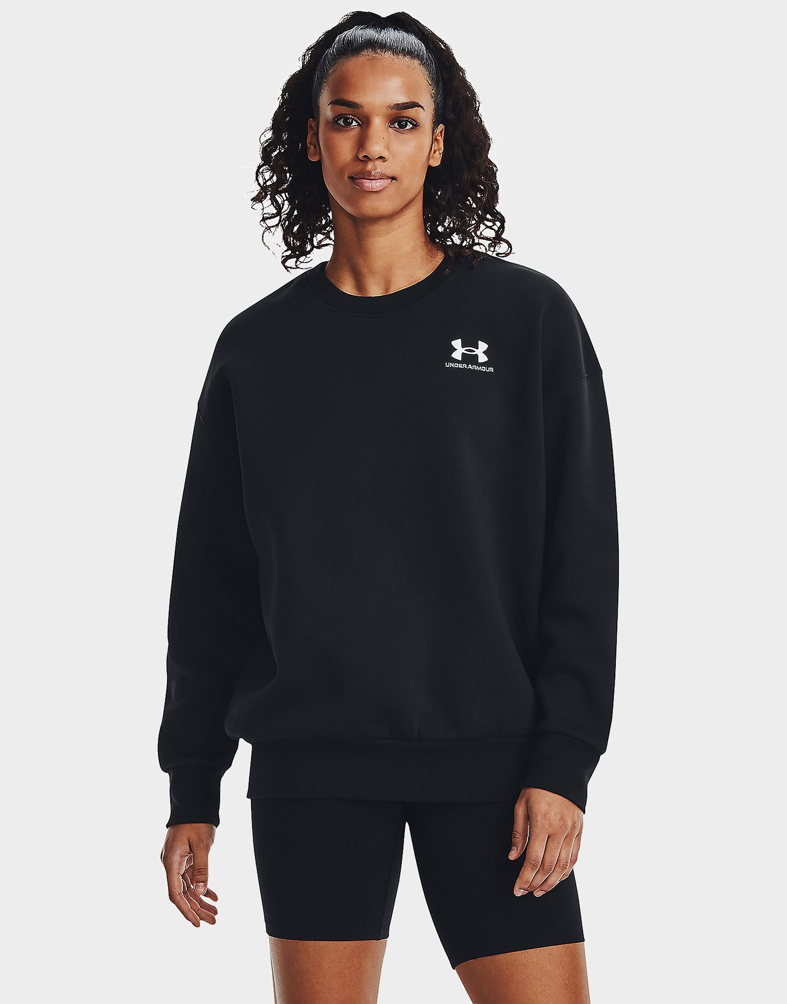 Under Armour Icon Fleece Oversize-Oberteil mit Rundhalsausschnitt