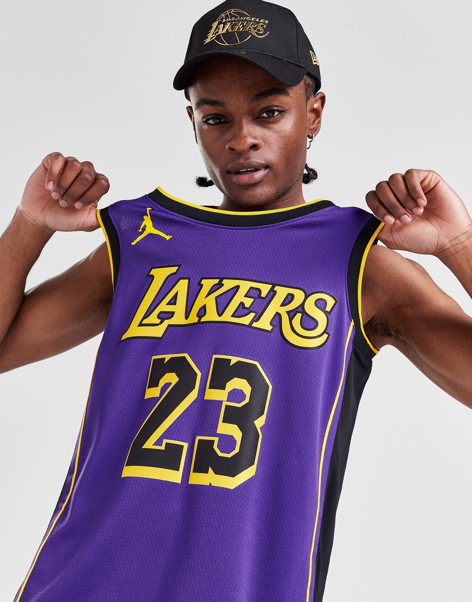 Jordan NBA LA Lakers James #23 Swingman Jersey