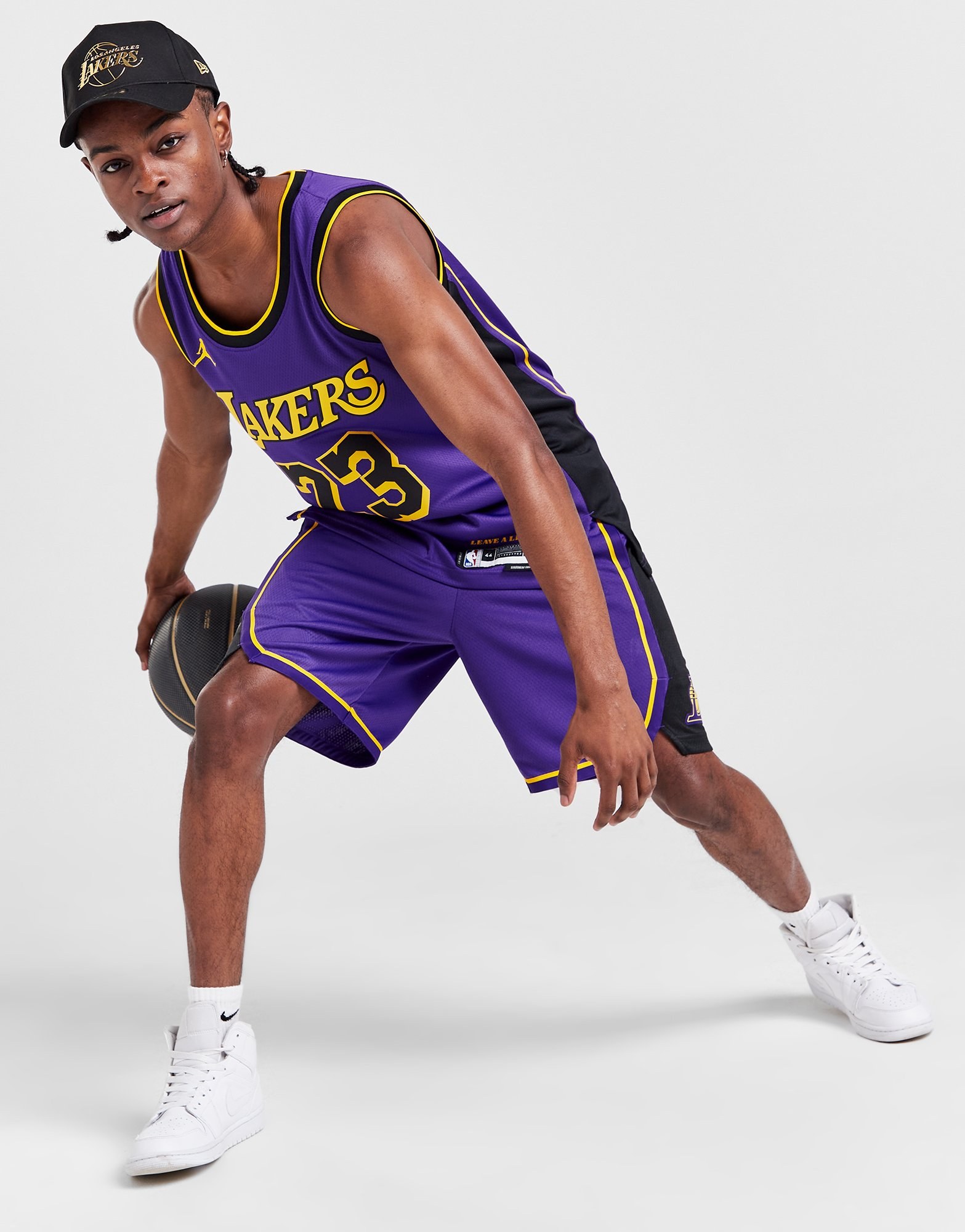 Jordan NBA LA Lakers James #23 Swingman Jersey