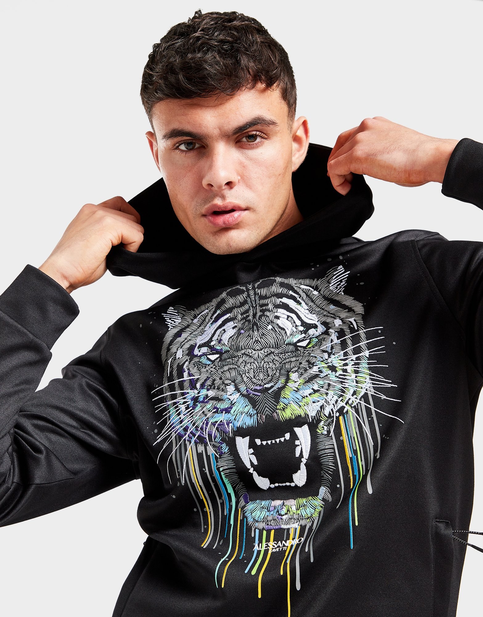Alessandro Zavetti Growler Paint Drip Hoodie