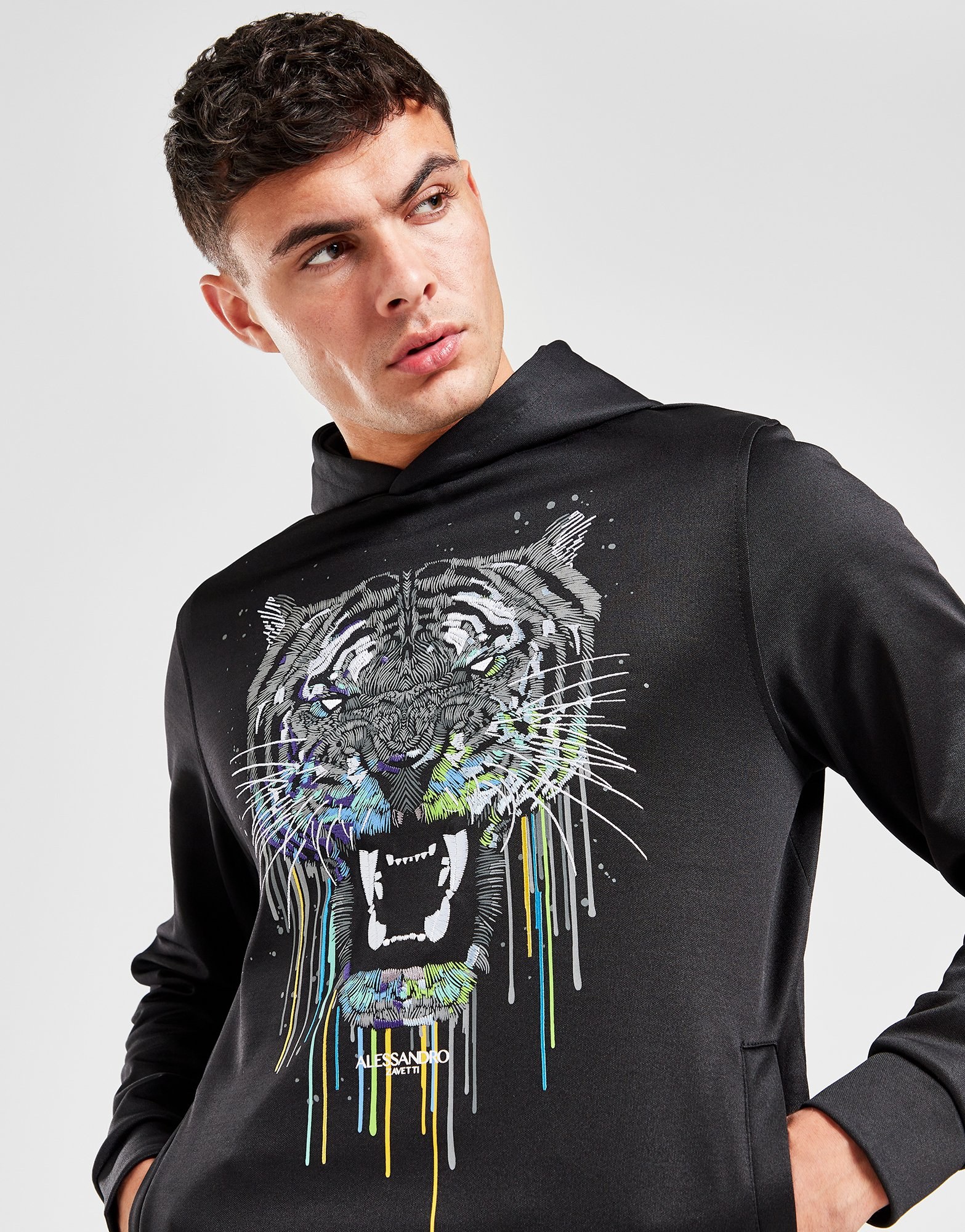 Alessandro Zavetti Growler Paint Drip Hoodie