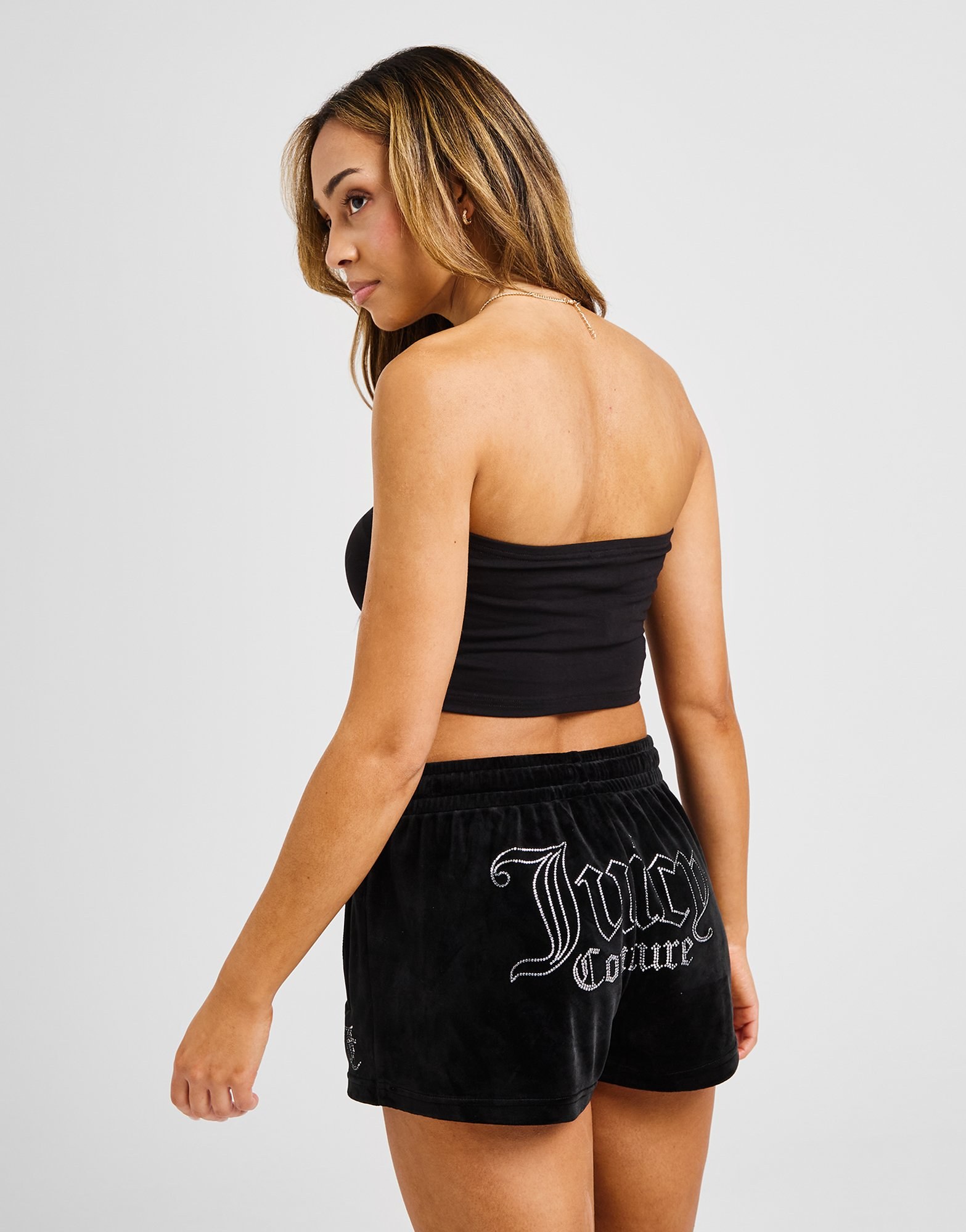 JUICY COUTURE Diamante Logo Bandeau Top Damen
