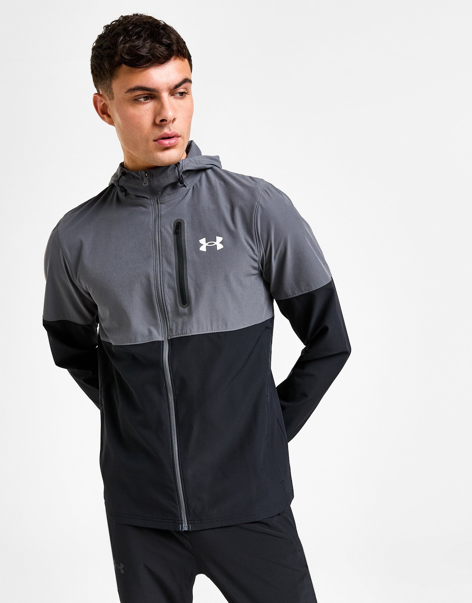 Under Armour Vanish Colour Block Hoodie mit durchgehendem Reißverschluss