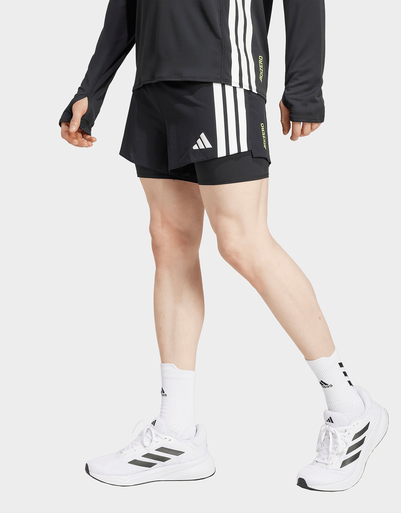 adidas Adizero Running 2-in-1 Shorts Mit Taschen Für Sportgele