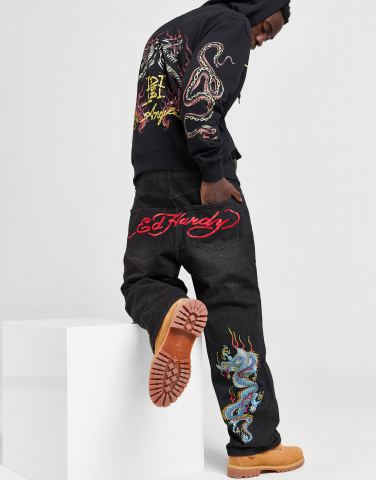 Ed Hardy Dragon Diamante Jeans