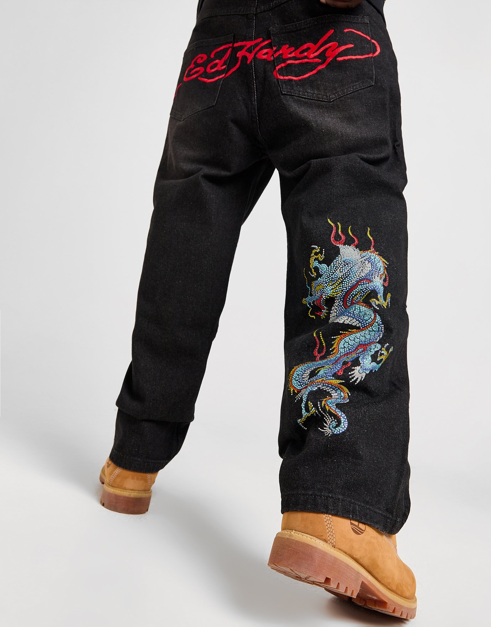 Ed Hardy Dragon Diamante Jeans