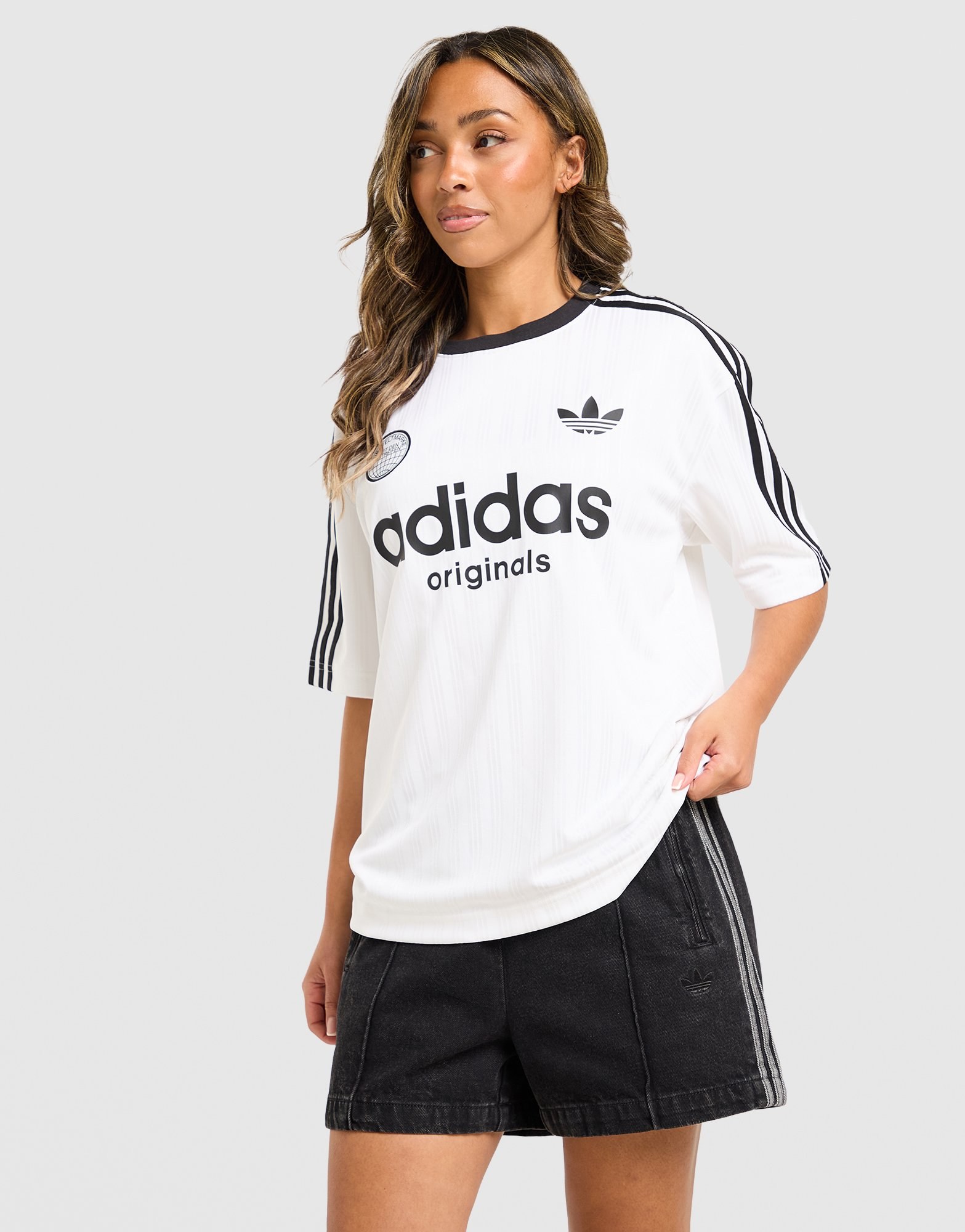 adidas Originals Fußball Oversized T-Shirt Damen