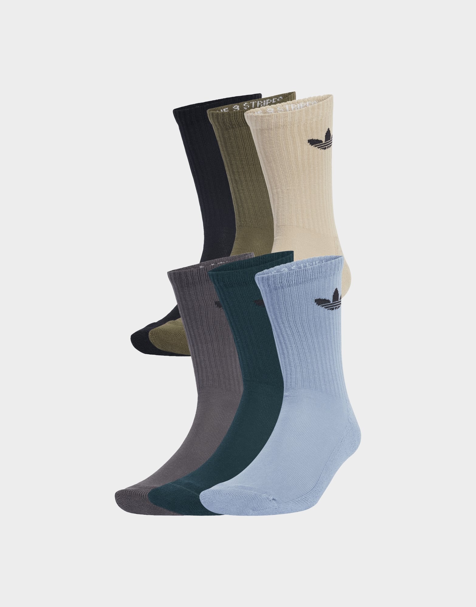 adidas Originals Trefoil Cushion Crew Socken, 6 Paar