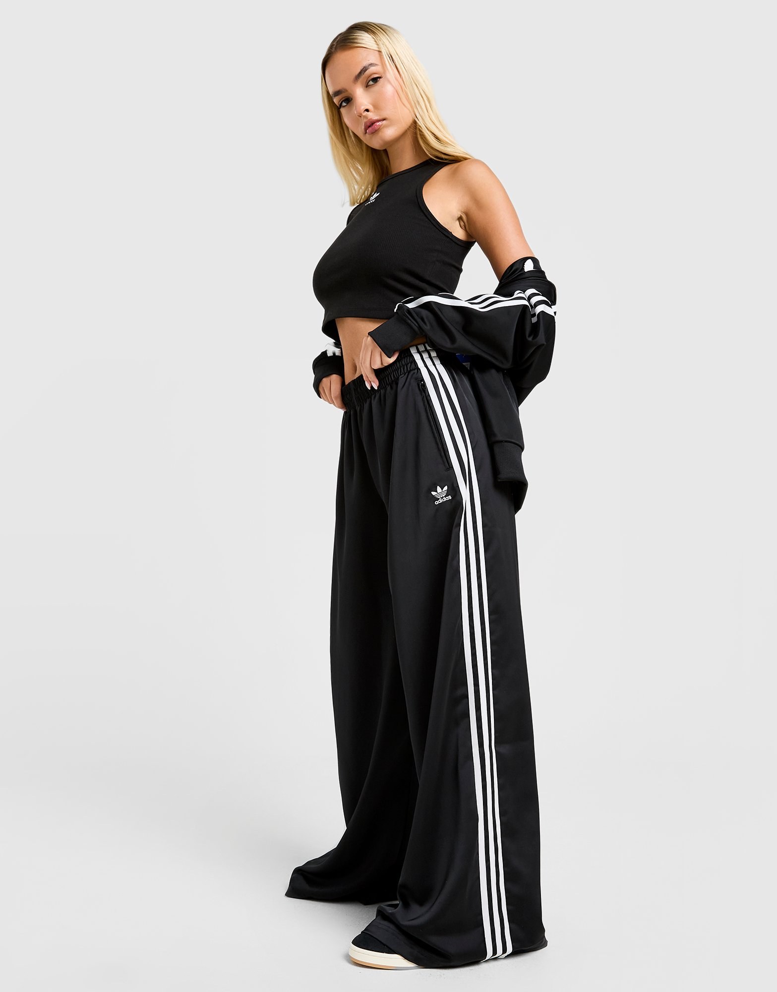 adidas Originals Adicolor Satin Wide Leg Trainingshose