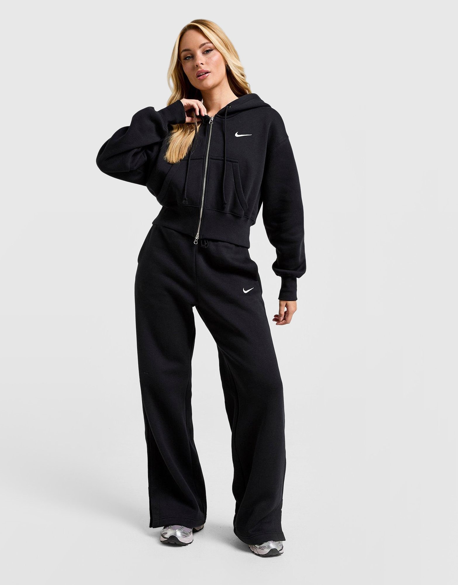 Nike Phoenix Crop Full Zip Hoodie Damen