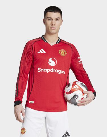 adidas Manchester United 25/26 Langärmeliges Authentic Heimtrikot