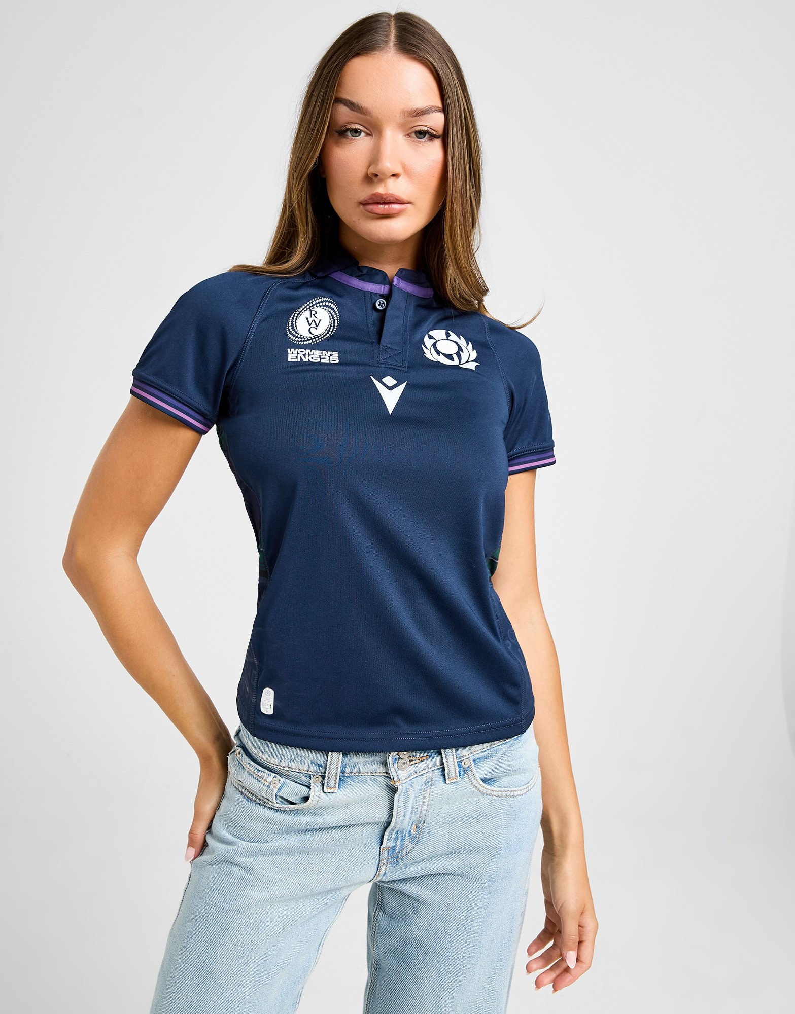 Macron Schottland Rugby WRWC Shirt Damen