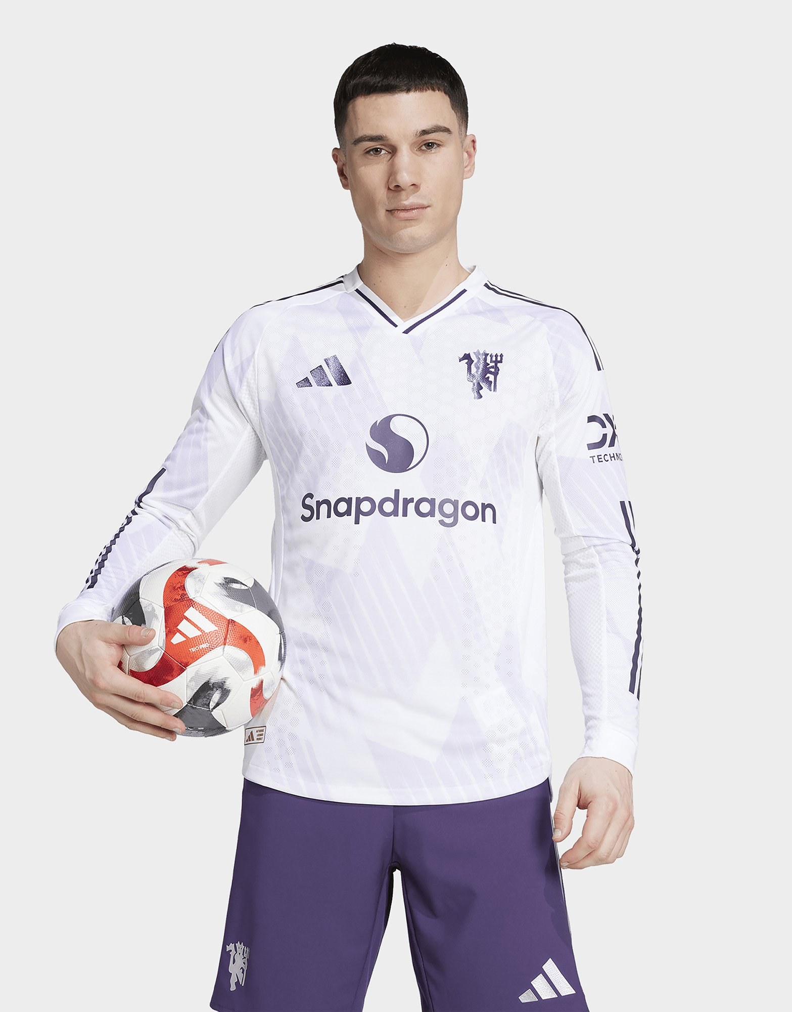 adidas Manchester United 25/26 Long Sleeve Auswärtstrikot Authentic