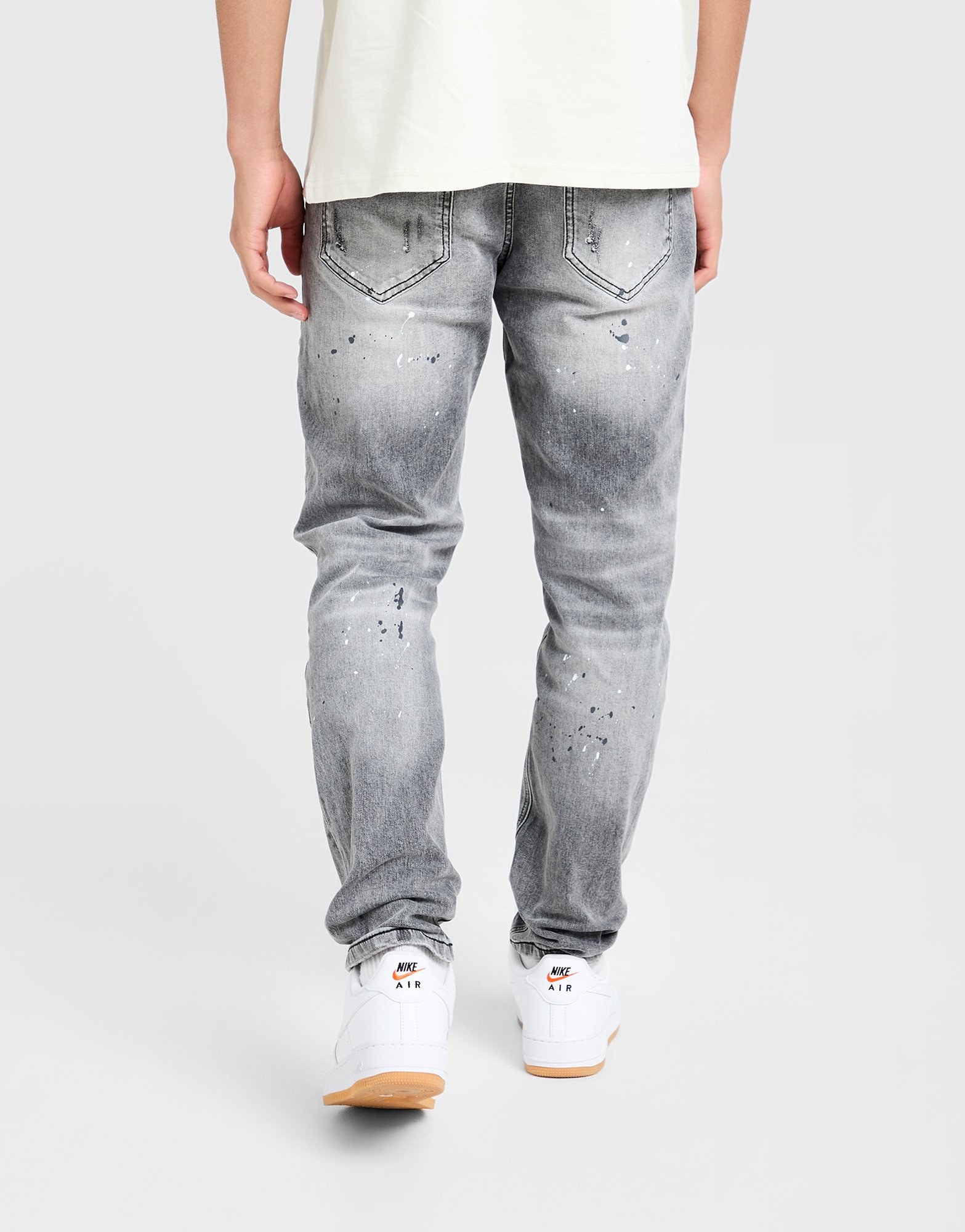 Supply & Demand Rhinestone Slim Ripped Jeans