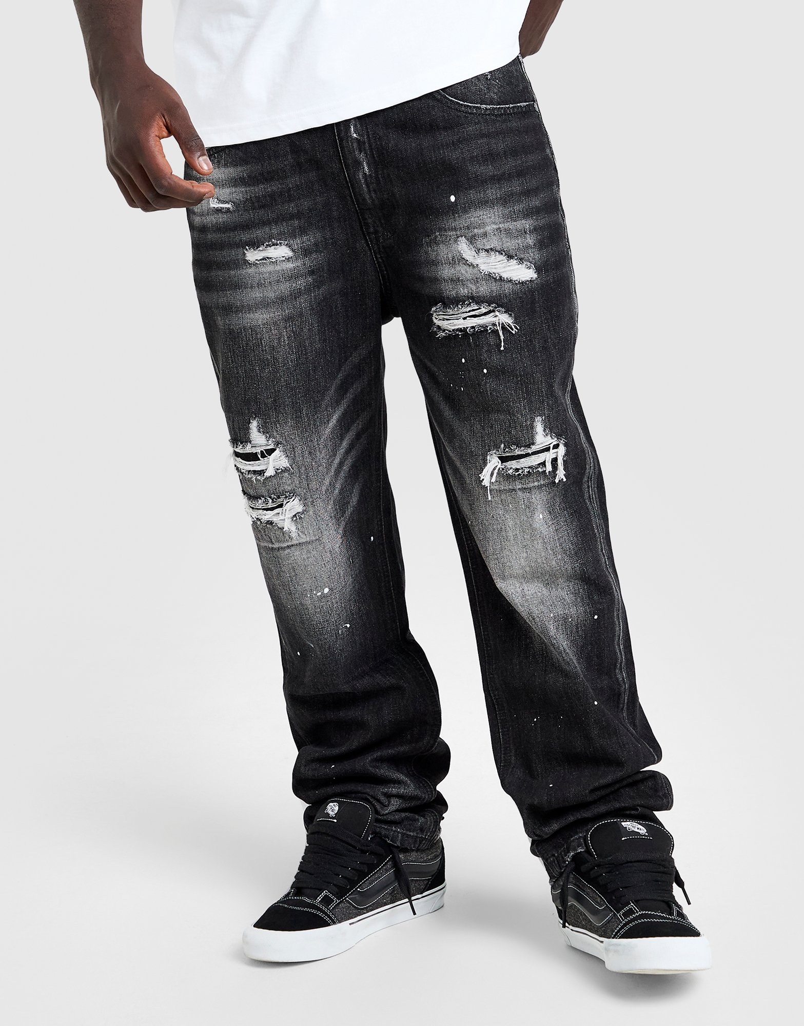 Supply & Demand Etch Relaxed Ripped Jeans
