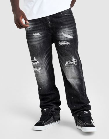 Supply & Demand Etch Relaxed Ripped Jeans