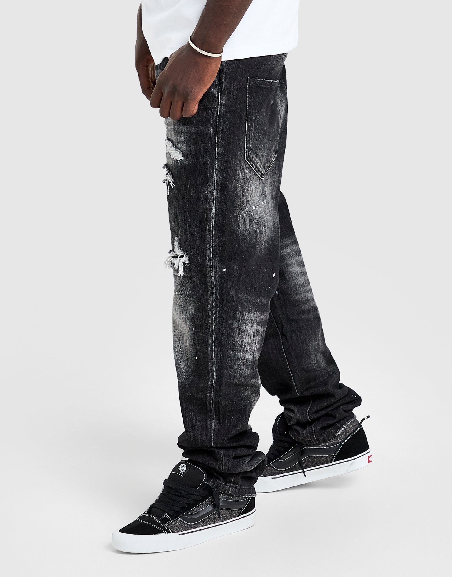 Supply & Demand Etch Relaxed Ripped Jeans