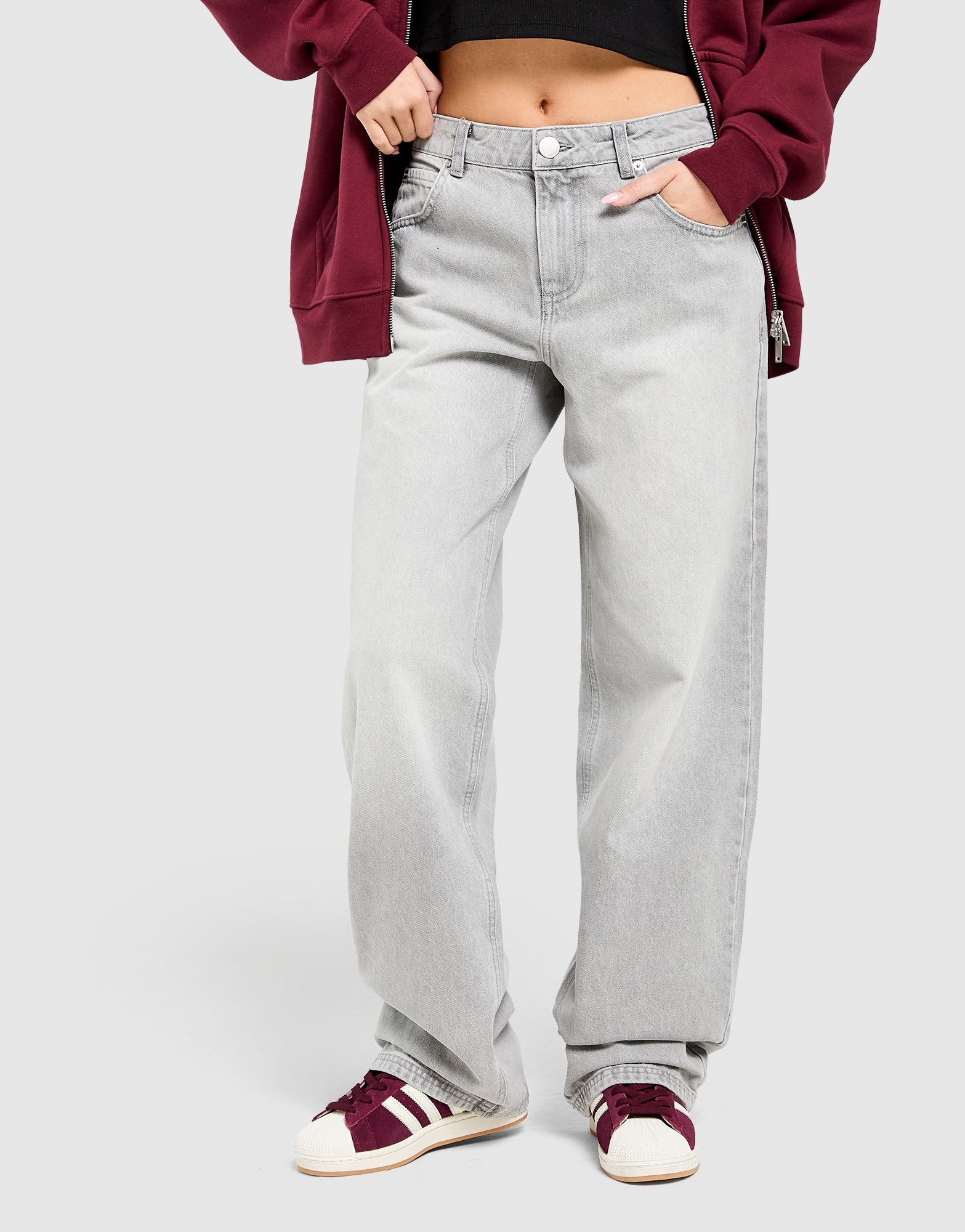 Unlike Humans Mid-Rise Loose Jeans Damen
