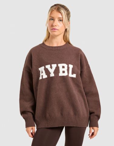 AYBL Varsity Knitted Crew Sweatshirt Damen