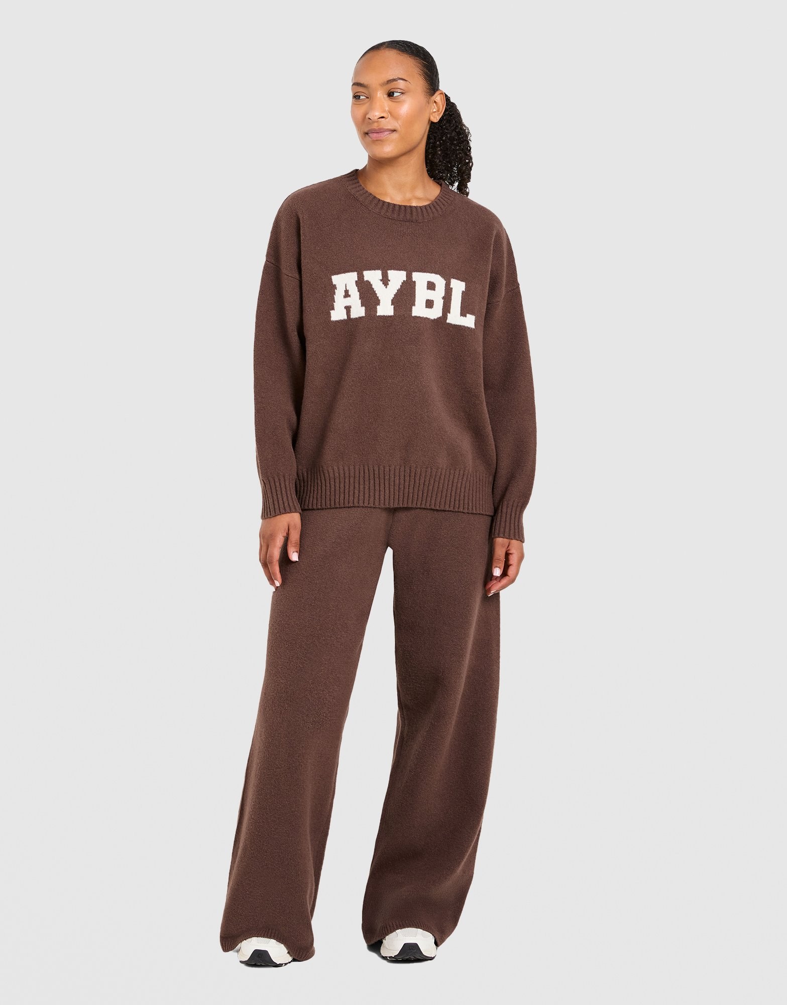 AYBL Varsity Knitted Wide Jogginghose Damen
