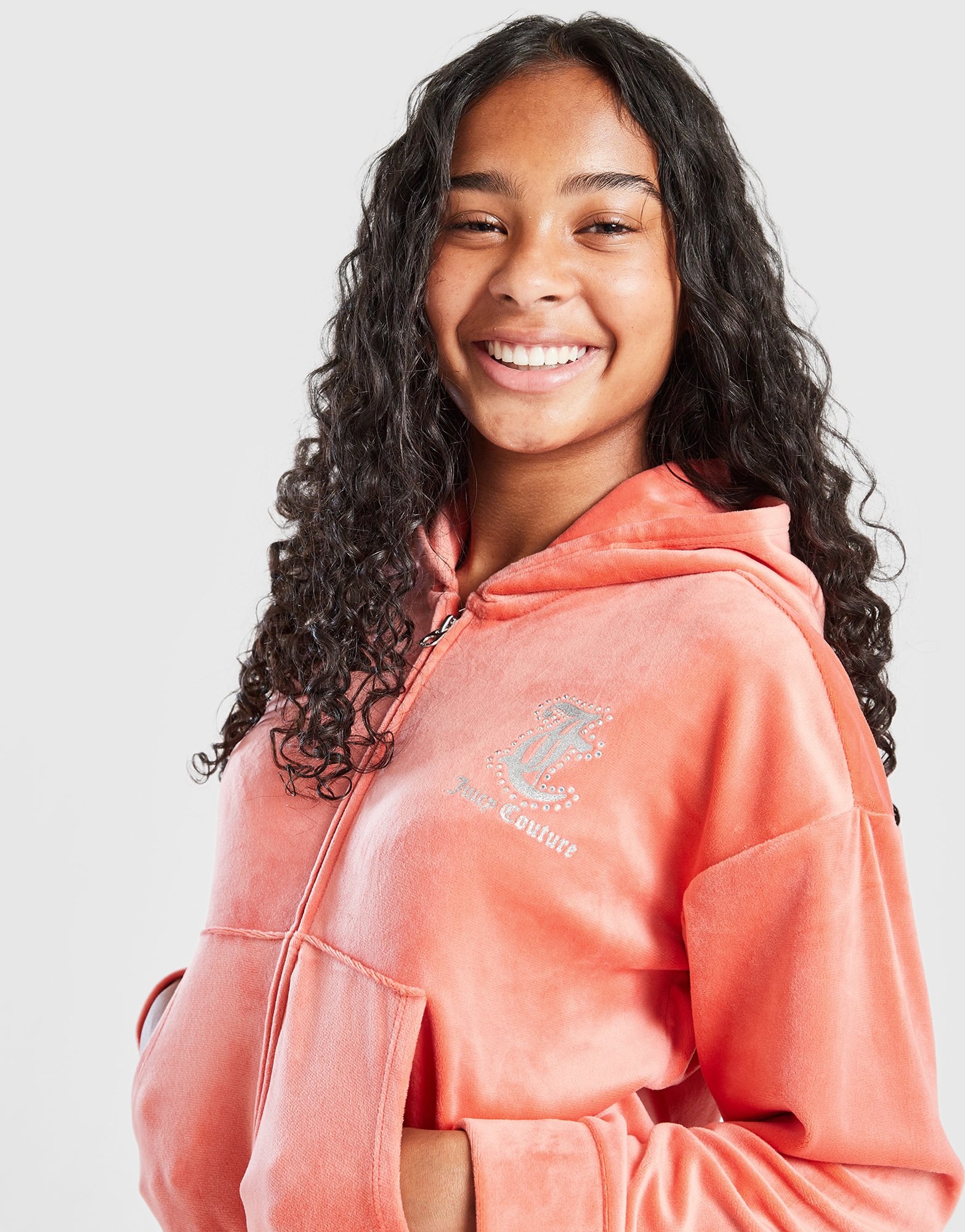 JUICY COUTURE Girls' Crop Full Zip Flare Trainingsanzug Kinder
