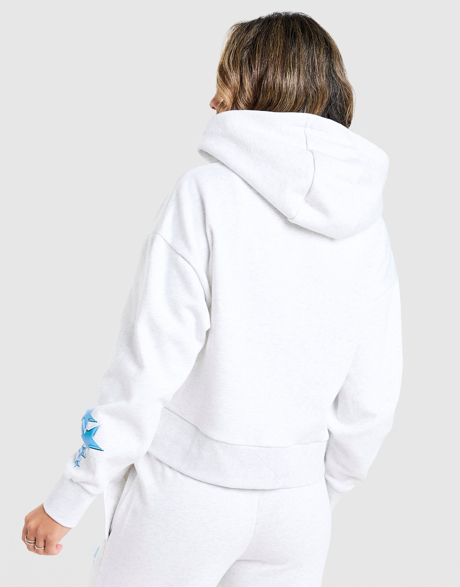 PUMA Hoops Crop Full Zip Hoodie Damen