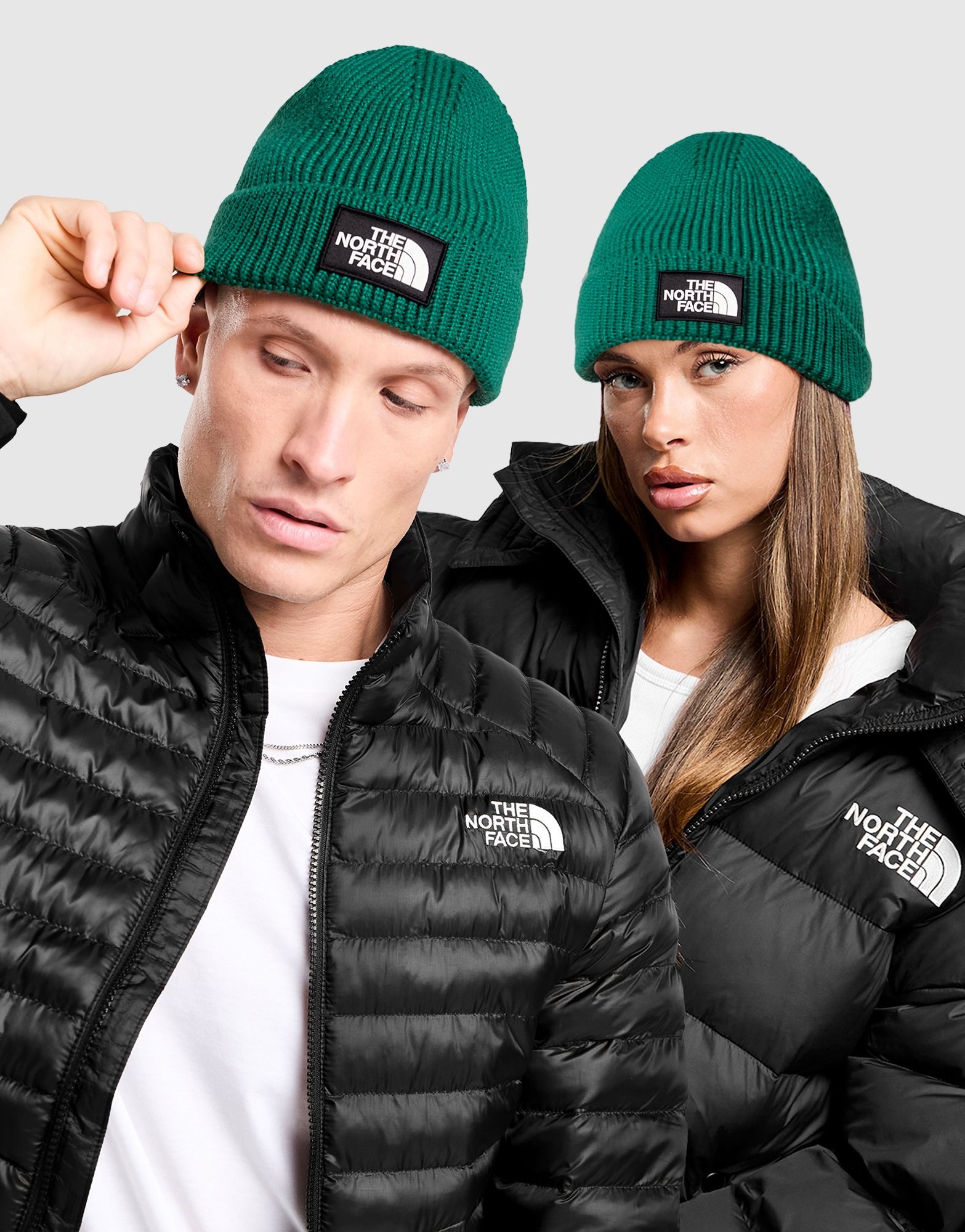The North Face Logo Box Cuffed Beanie Mütze