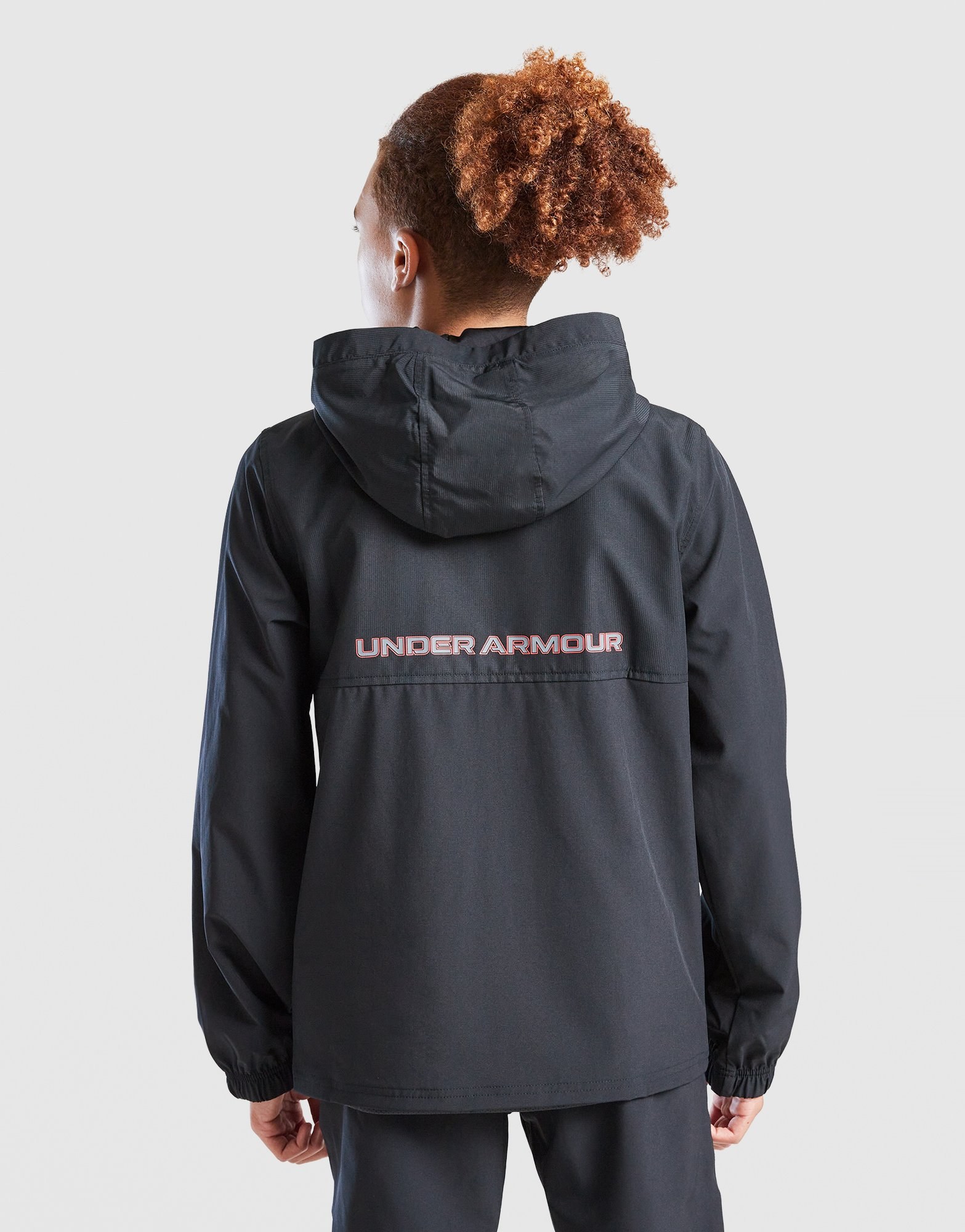 Under Armour Wordmark Woven Hooded Jacke Kinder