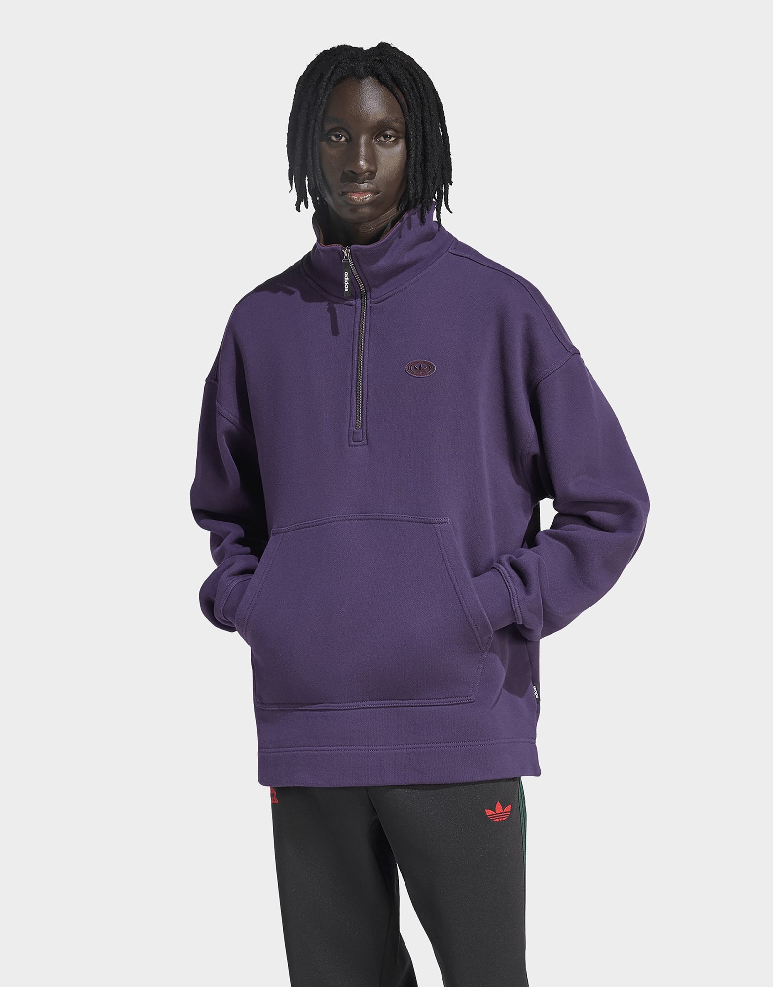 adidas 90s Alternative Sport Half Zip Graphic Fleece-sweatshirt