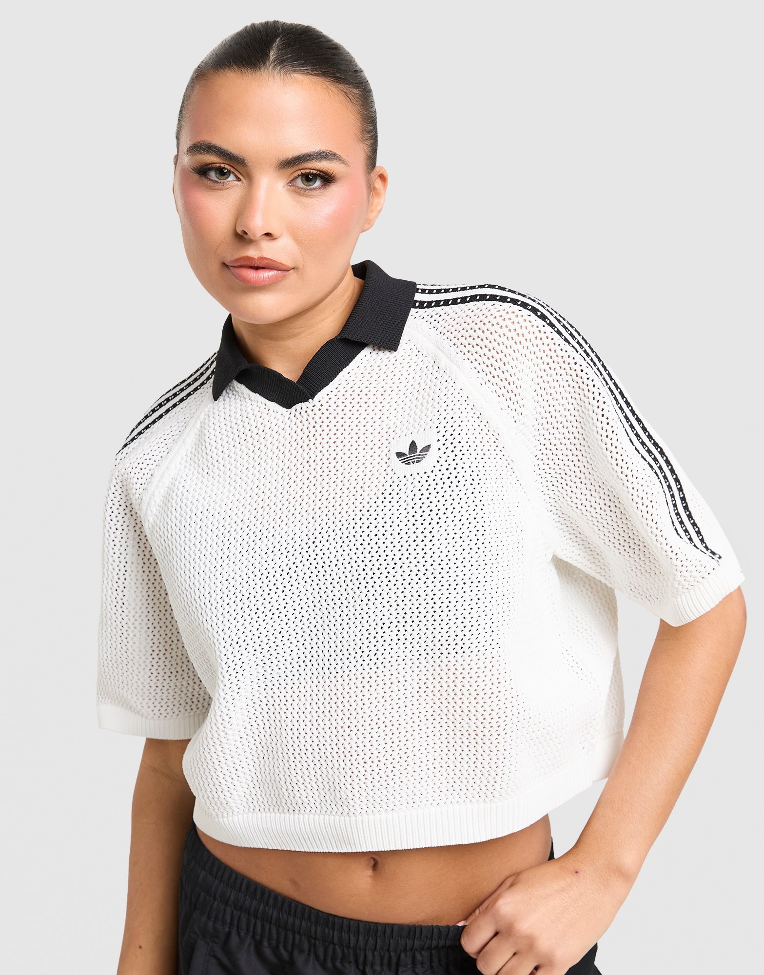 adidas Originals Knitted Crochet Poloshirt