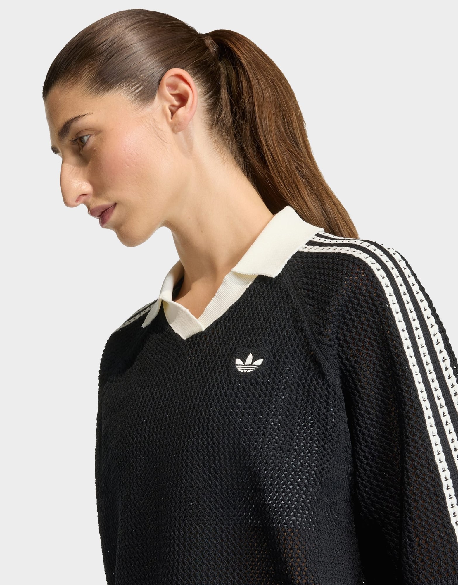 adidas Originals Knitted Crochet Poloshirt