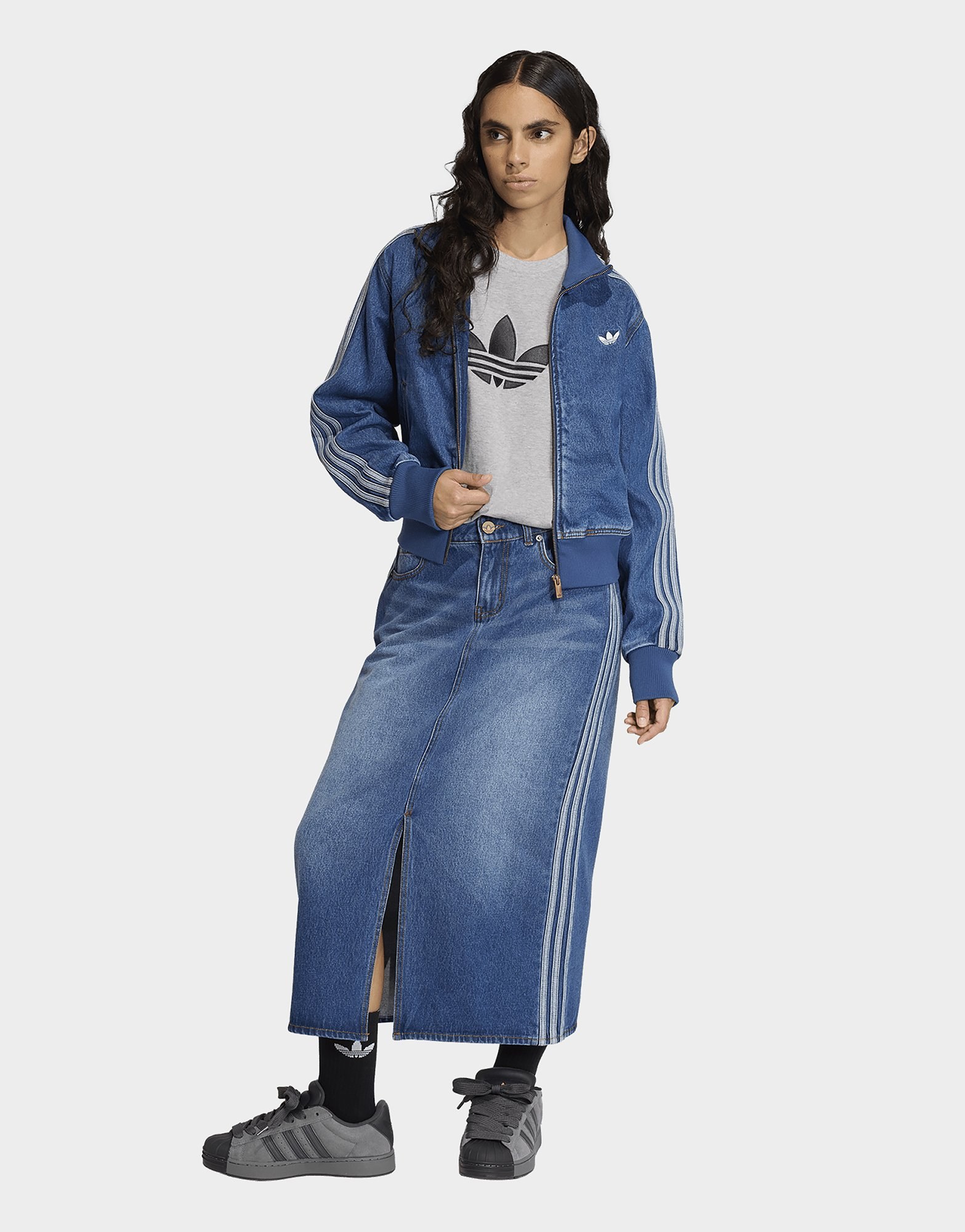 adidas Originals 3-streifen Jeans-bleistiftrock