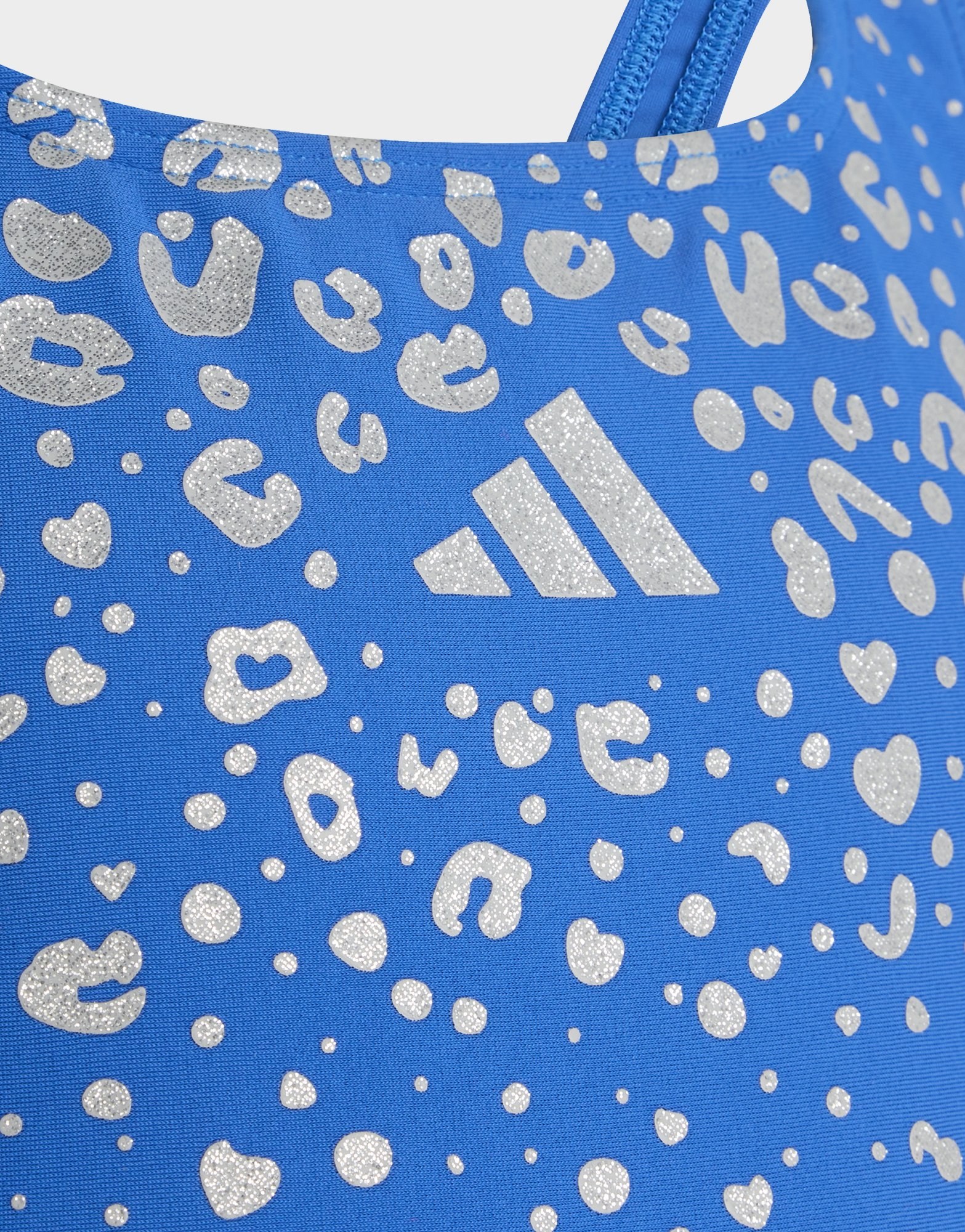 adidas Badeanzug mit V-förmigem Rückendesign und Glitzer-Details für Kinder
