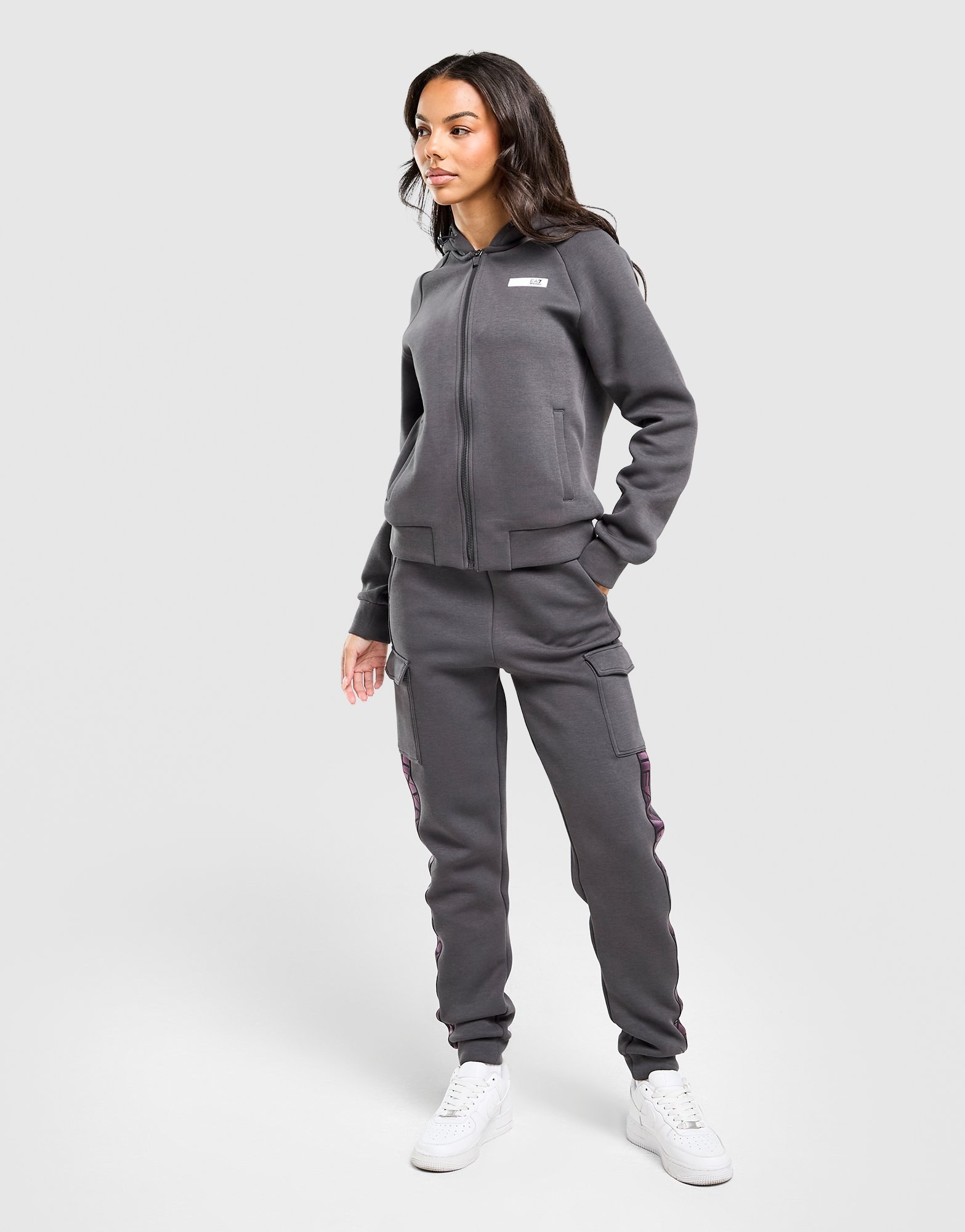 EA7 Emporio Armani Ventus Tape Full Zip Hoodie Damen