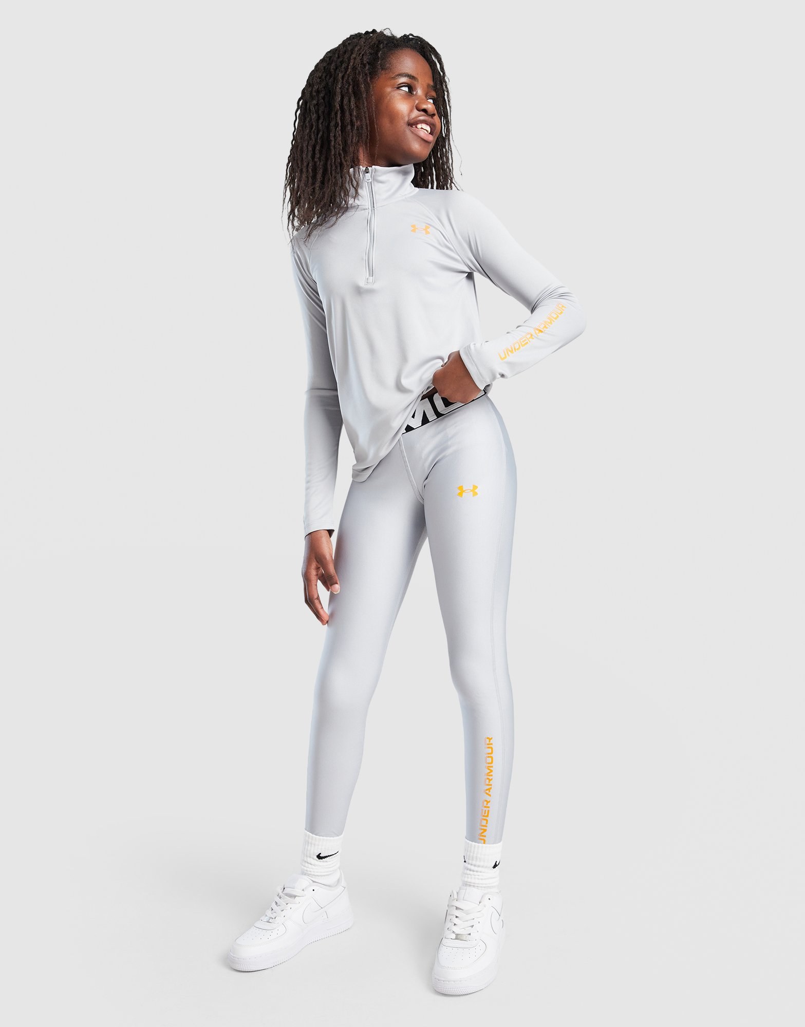 Under Armour Girls' HeatGear Wordmark Leggings Kinder