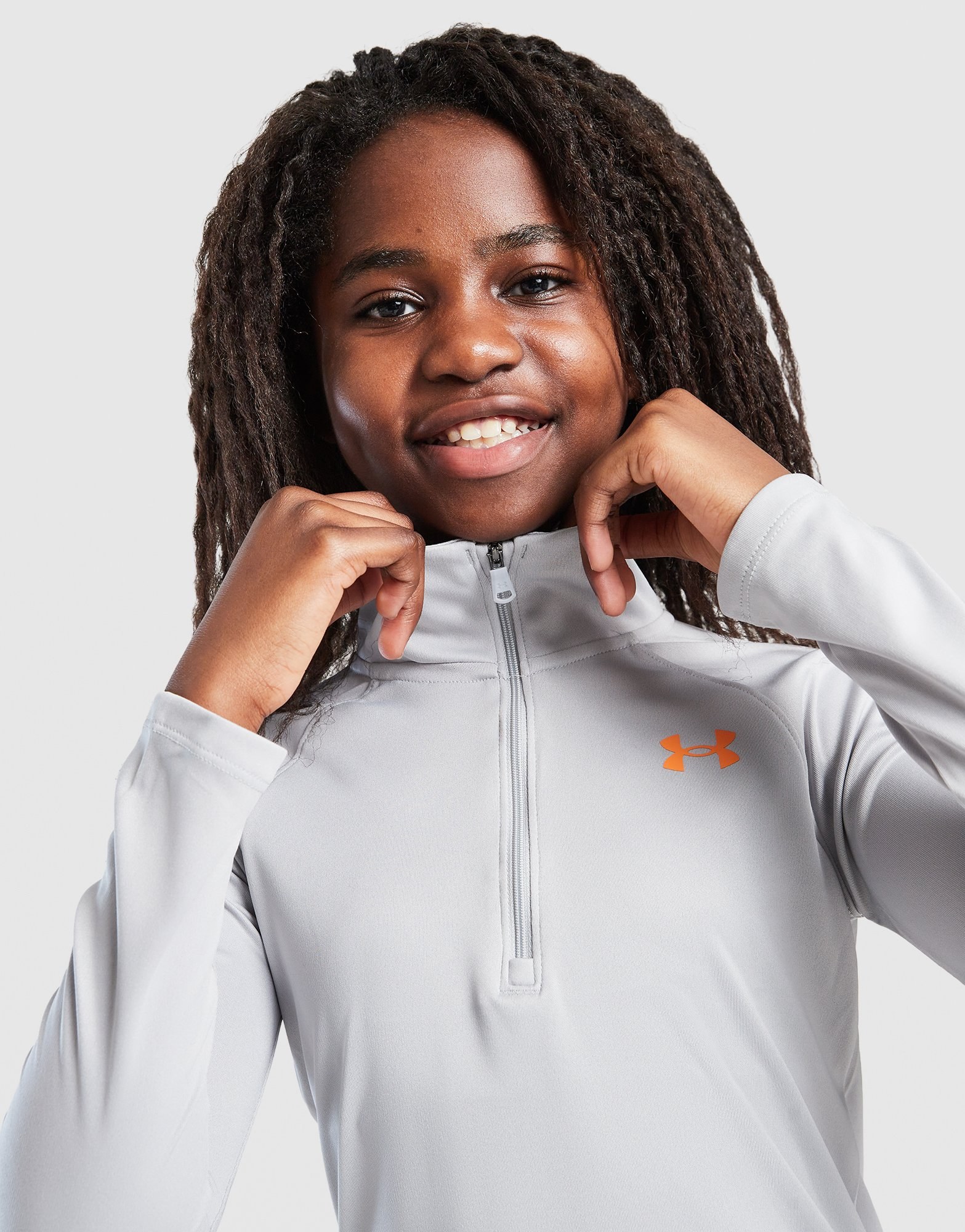 Under Armour Girls' Long Sleeve Wordmark Top Kinder