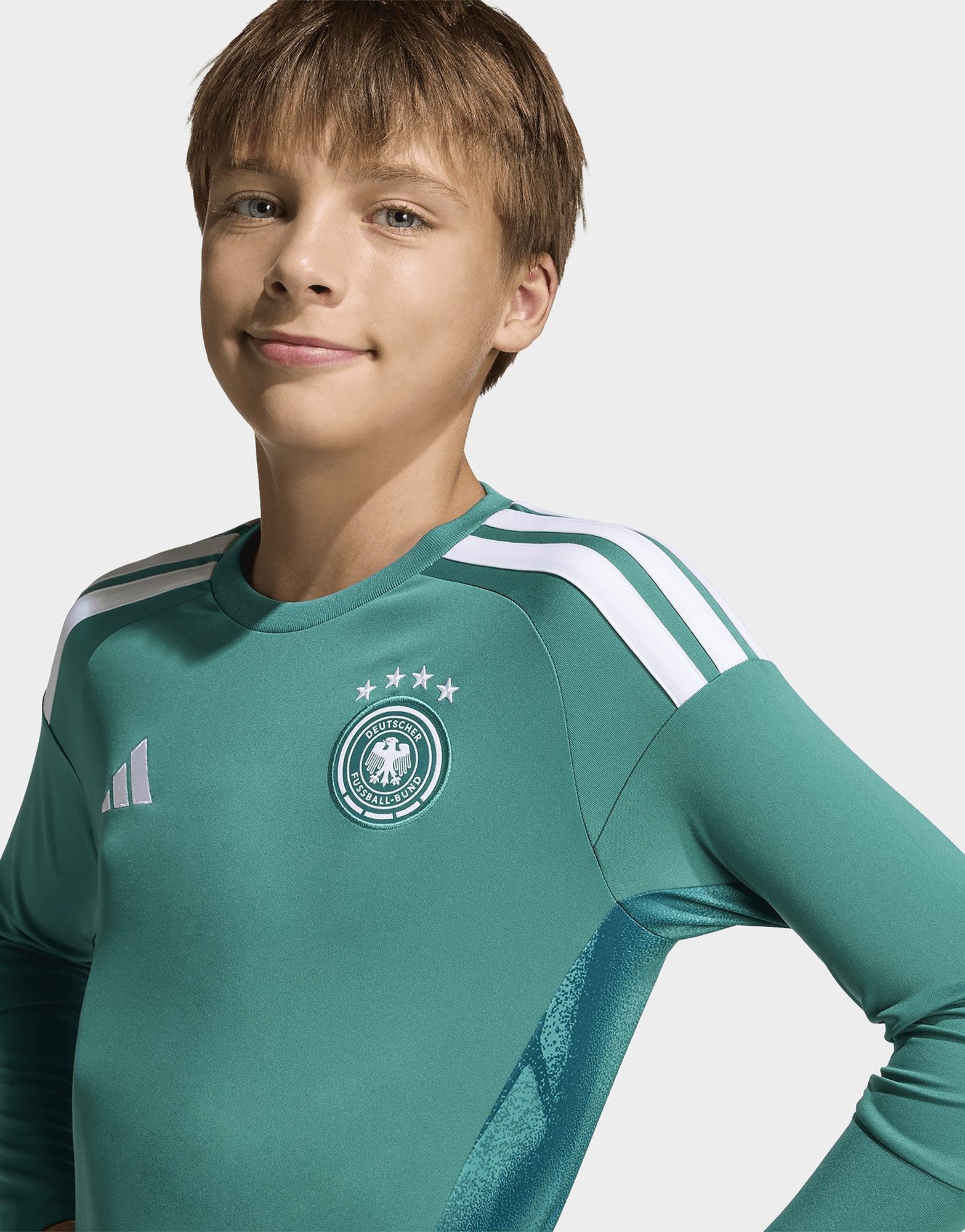 adidas Deutschland 26 Kids Torwart-Heimtrikot, langärmlig