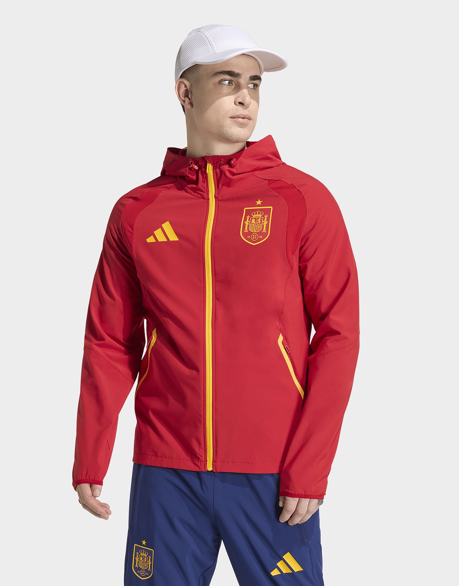 adidas Spanien Tiro Travel Windbreaker, Durchgehender Reißverschluss
