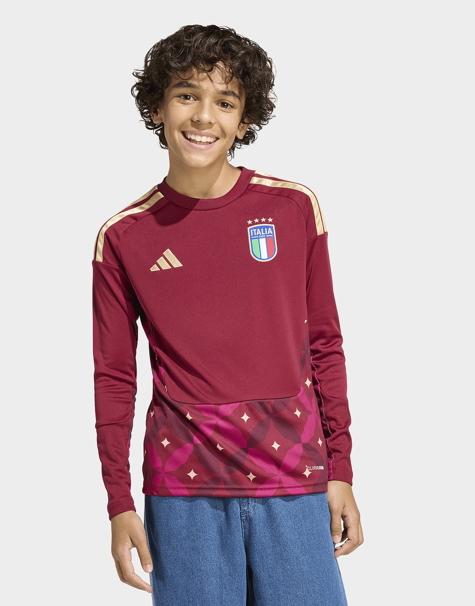 adidas Italien 26 Kids Torwart-heimtrikot, Langärmlig