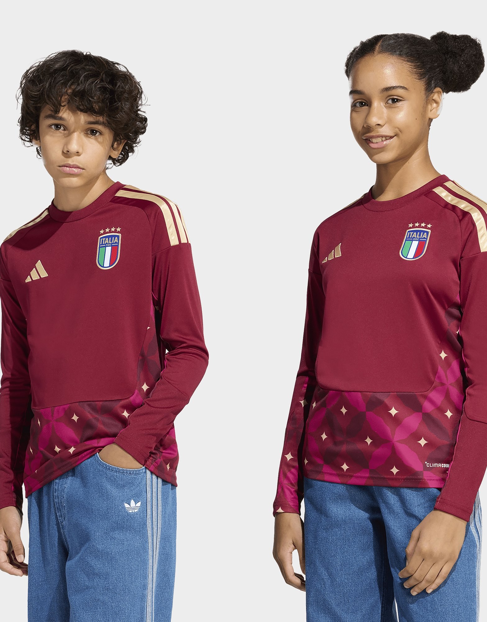 adidas Italien 26 Kids Torwart-heimtrikot, Langärmlig