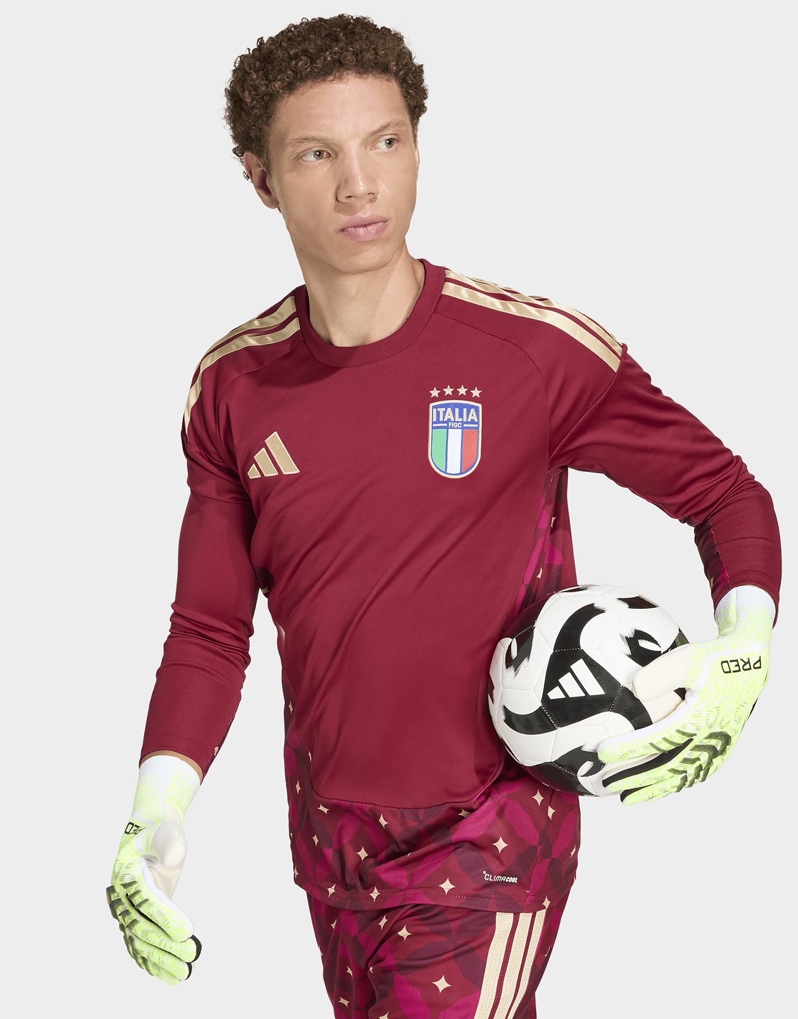 adidas Italien 26 Torwart-heimtrikot, Langärmlig