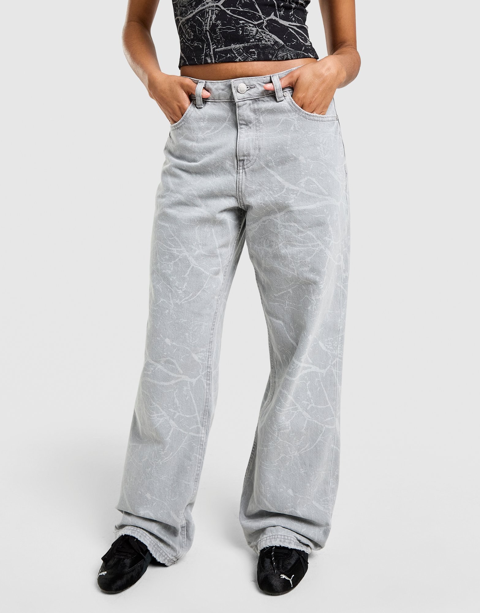 Hoodrich Nytrex Wide Jeans Damen