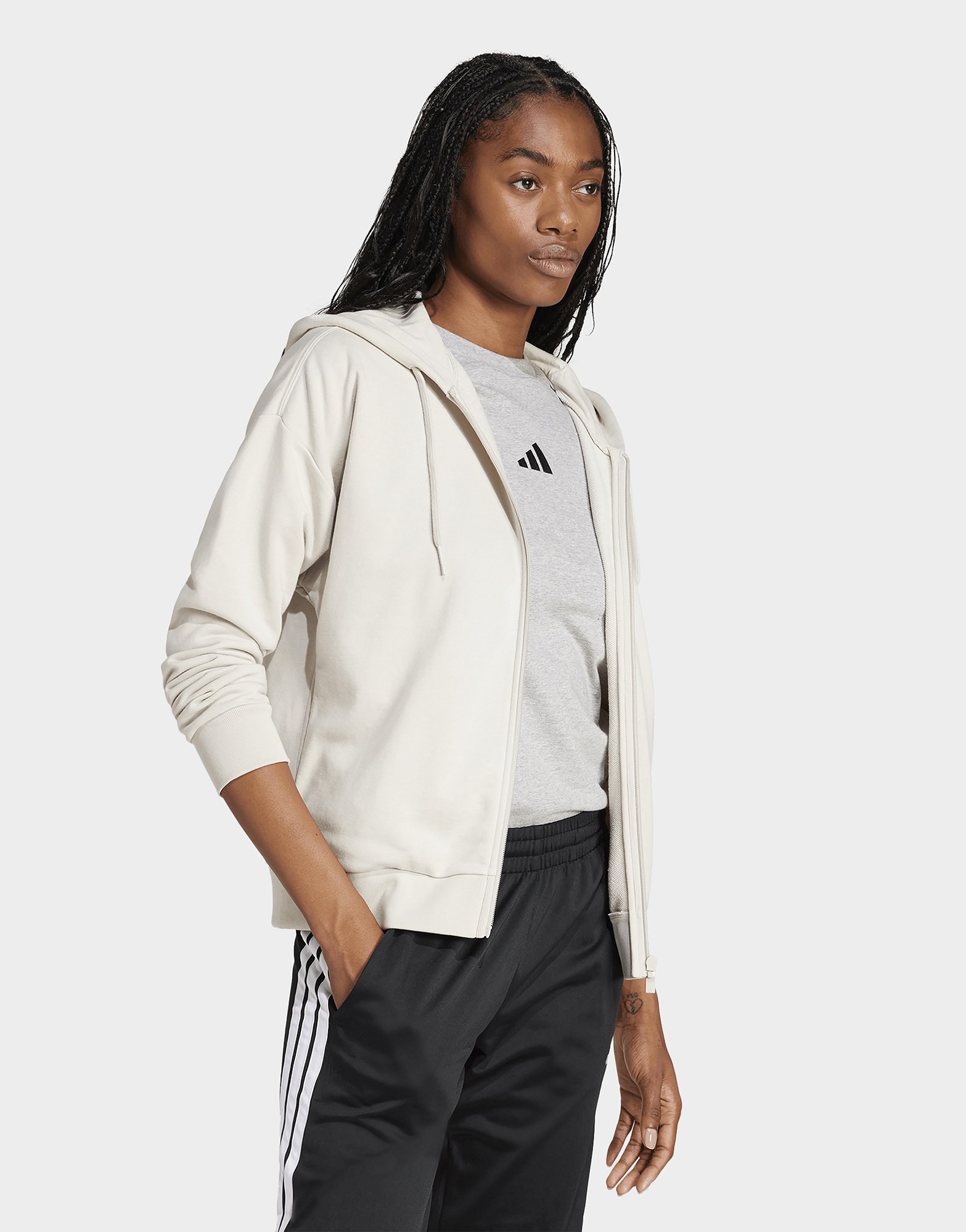 adidas Essentials Linear French Terry Kapuzenjacke