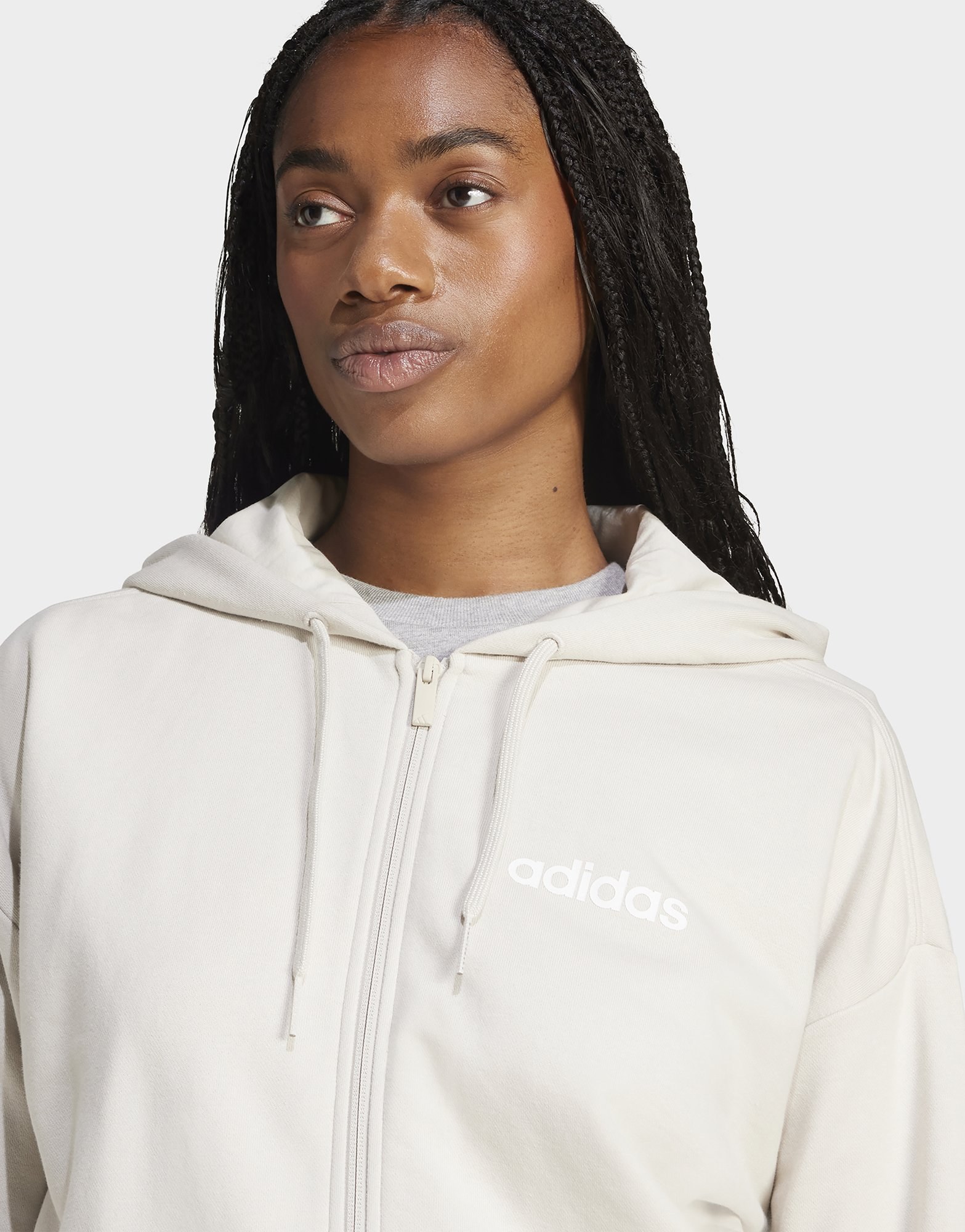 adidas Essentials Linear French Terry Kapuzenjacke