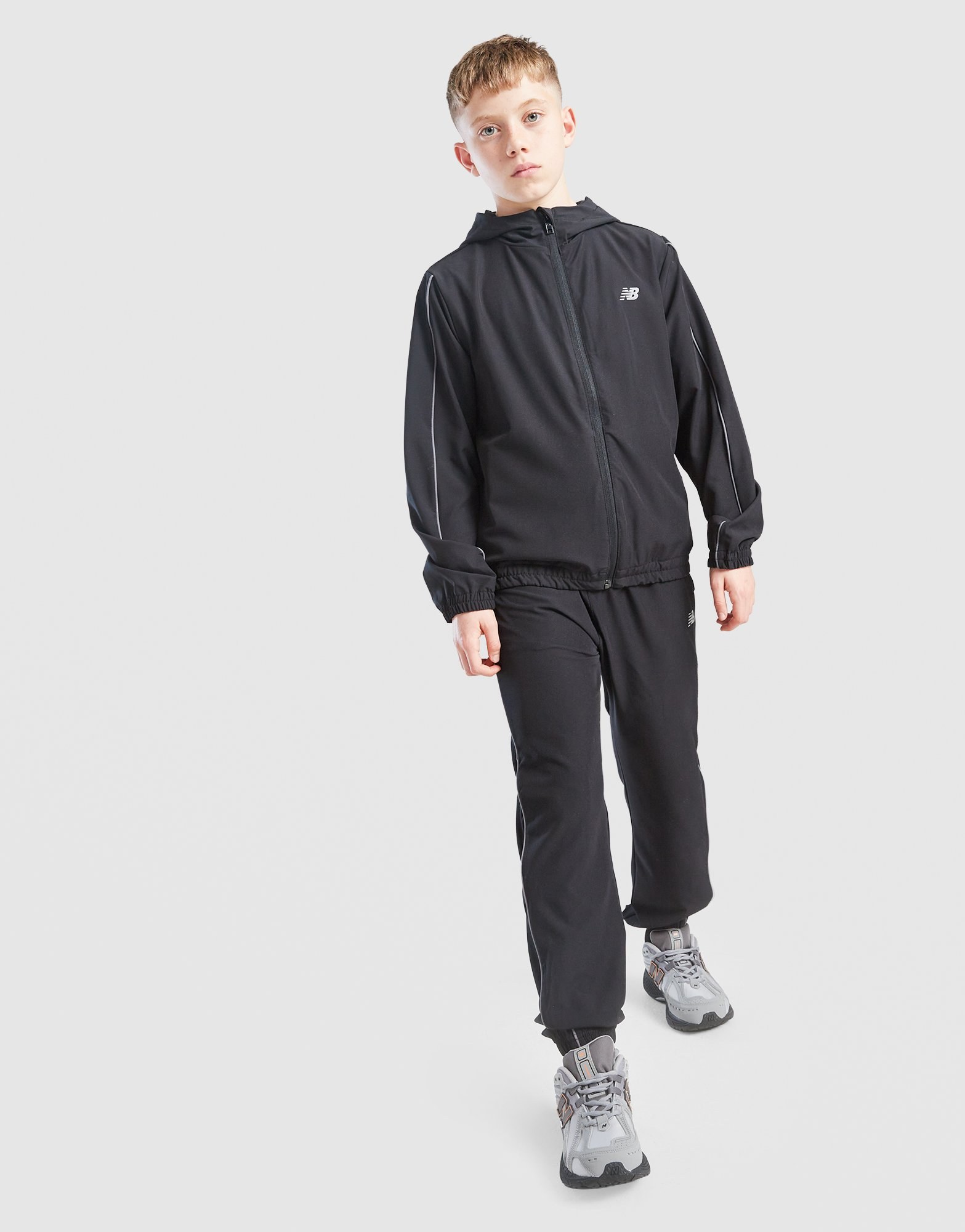 New Balance Track Woven Hoodie Kinder