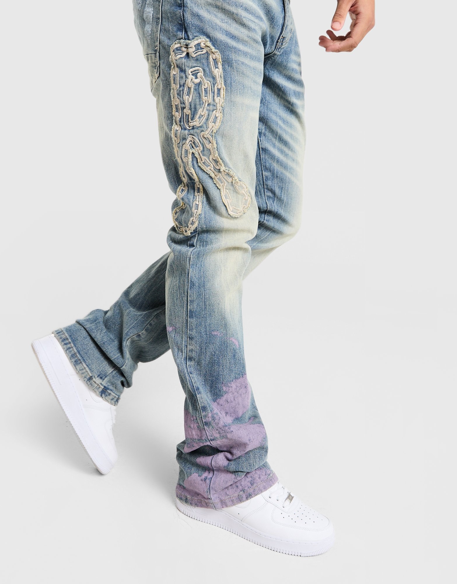 Smoke Rise Applique Straight Jeans