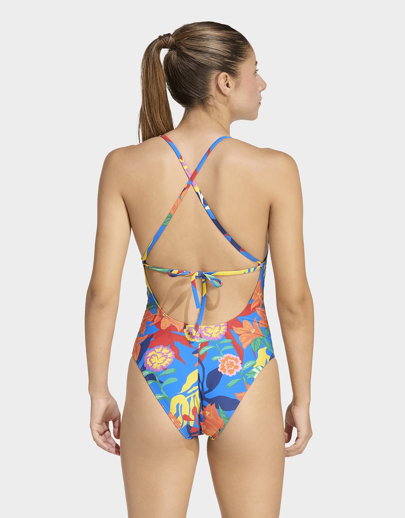 adidas Mexicana Florals Badeanzug Mit Bindedetails Im Rücken
